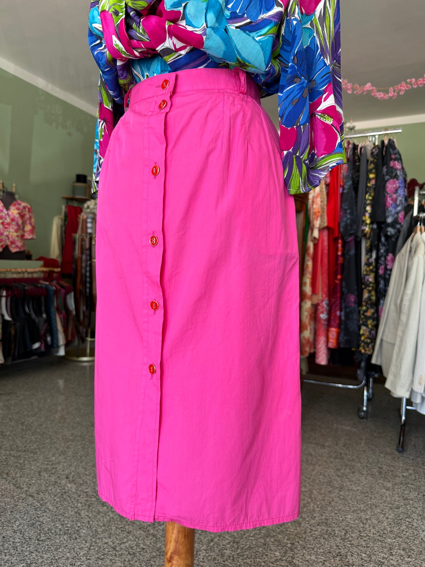 Gonna in cotone magenta - TG.