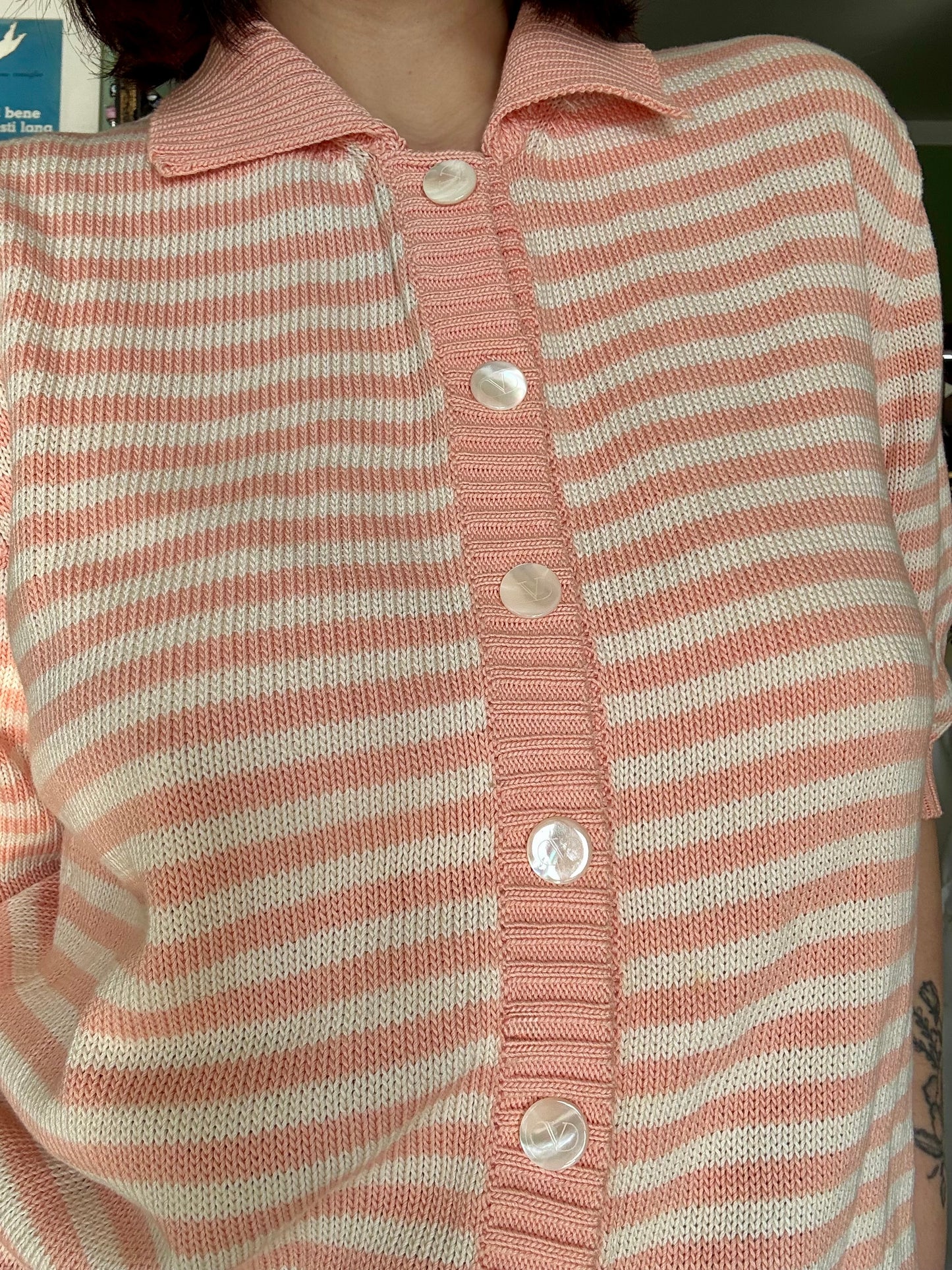 Maglia a righe rosa e panna 🍓 - TG. 44