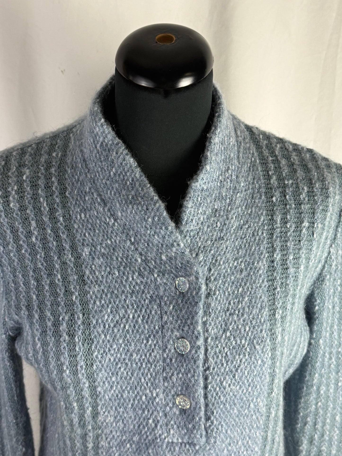 Completo in lana mohair azzurro - TG. 40