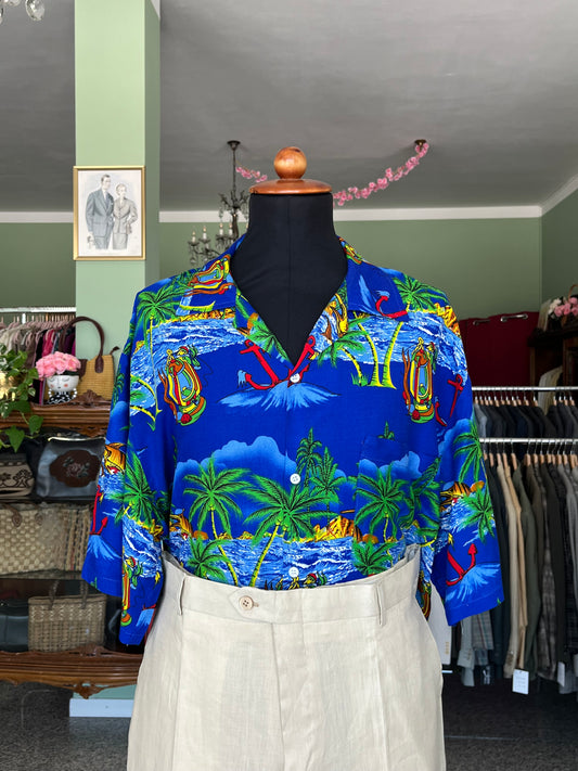 Camicia Hawaii a  maniche corte tg. L-XL
