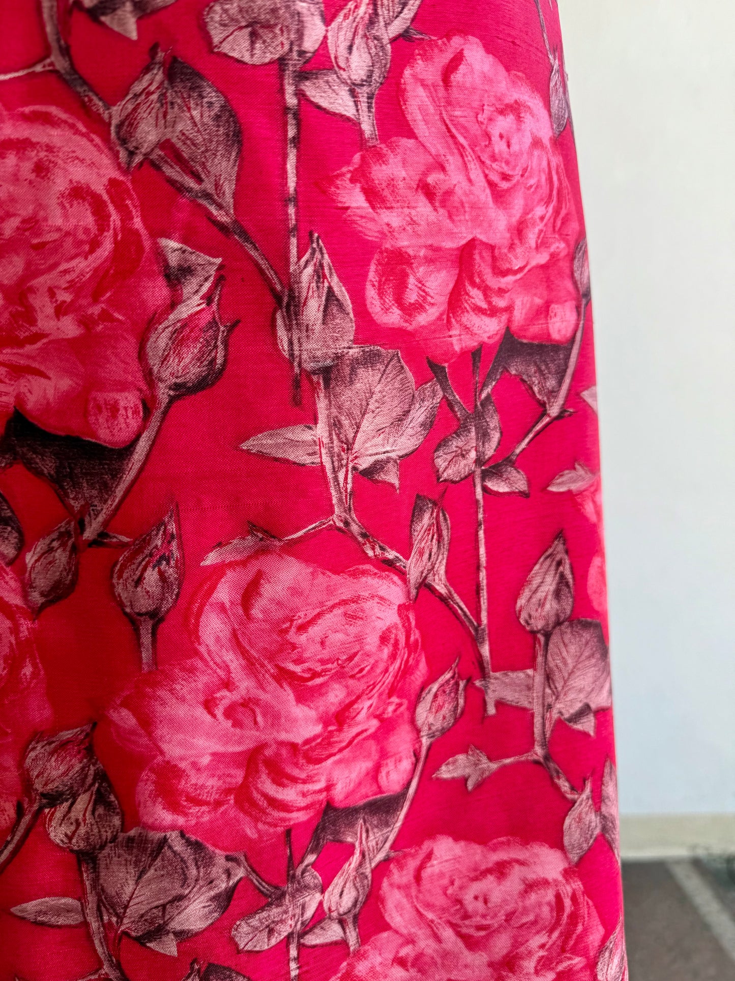 Abito + giacchino anni ‘60 con rose - TG. 38