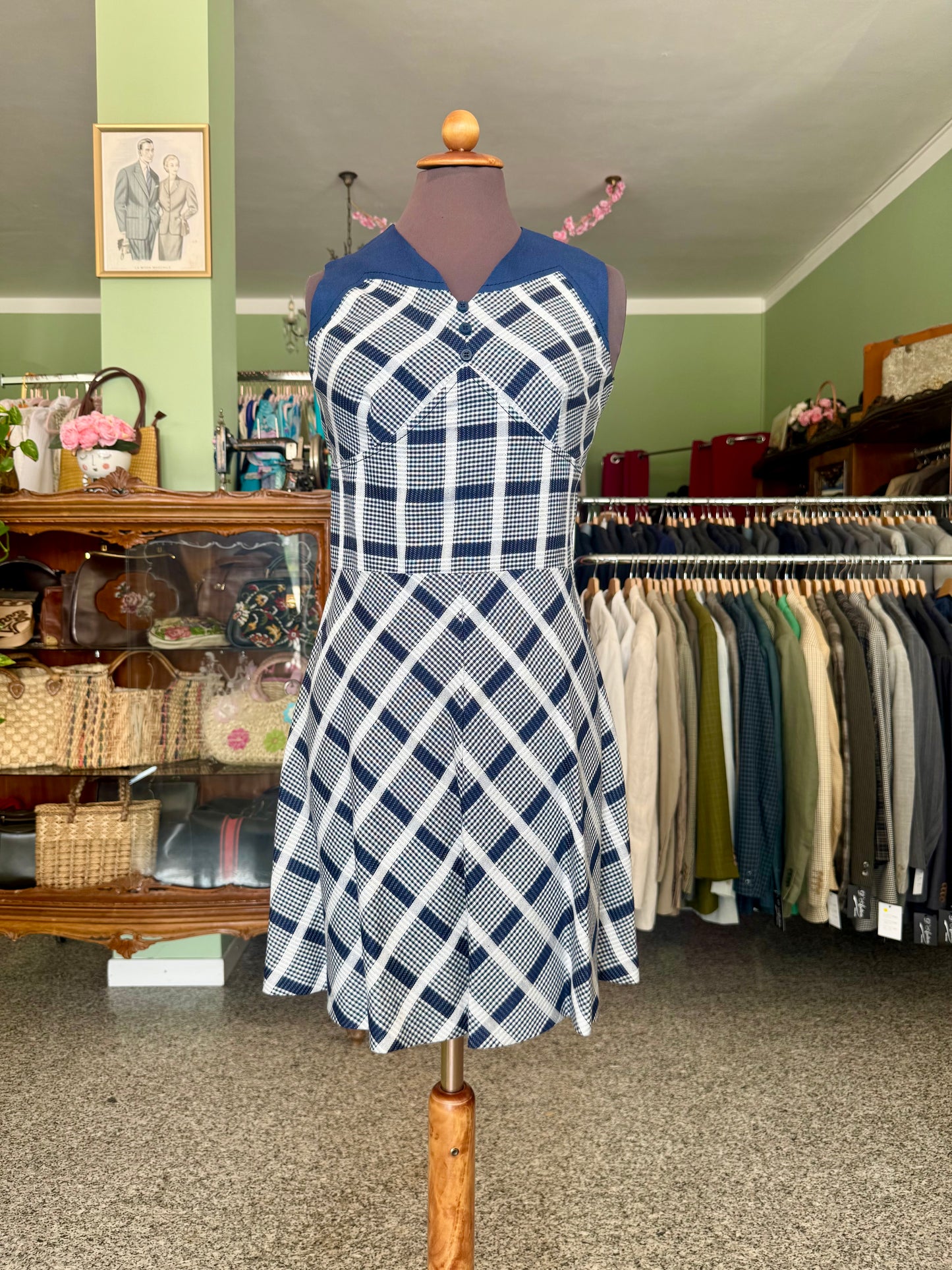 Mini dress anni ‘70 lino e seta - TG. 38