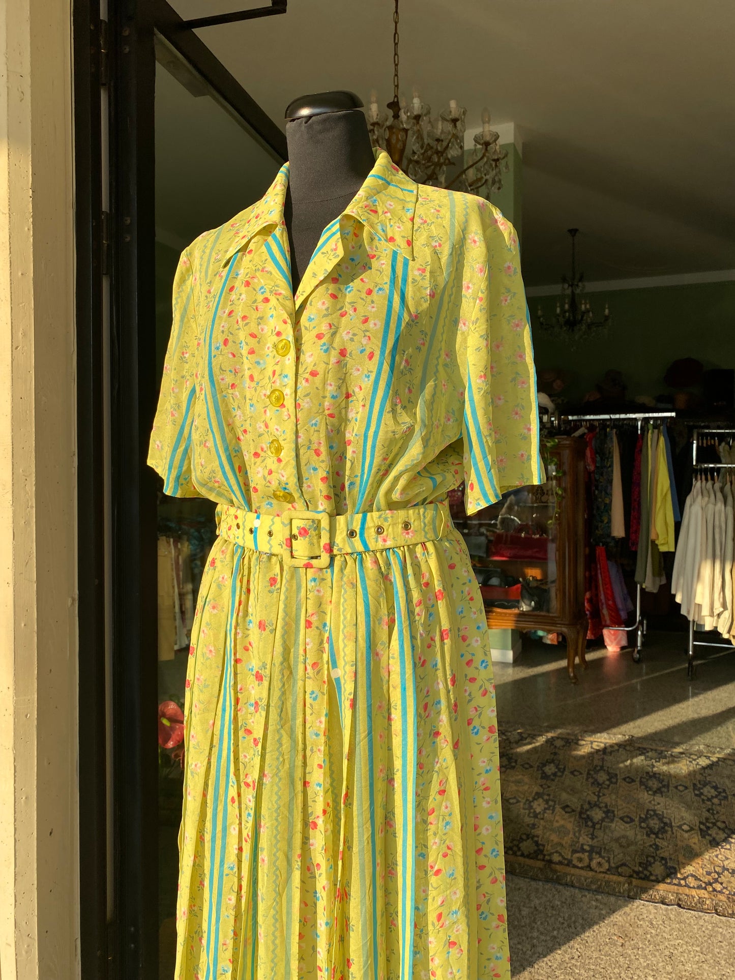 Abito anni ‘70 verde prato - TG. 44 circa