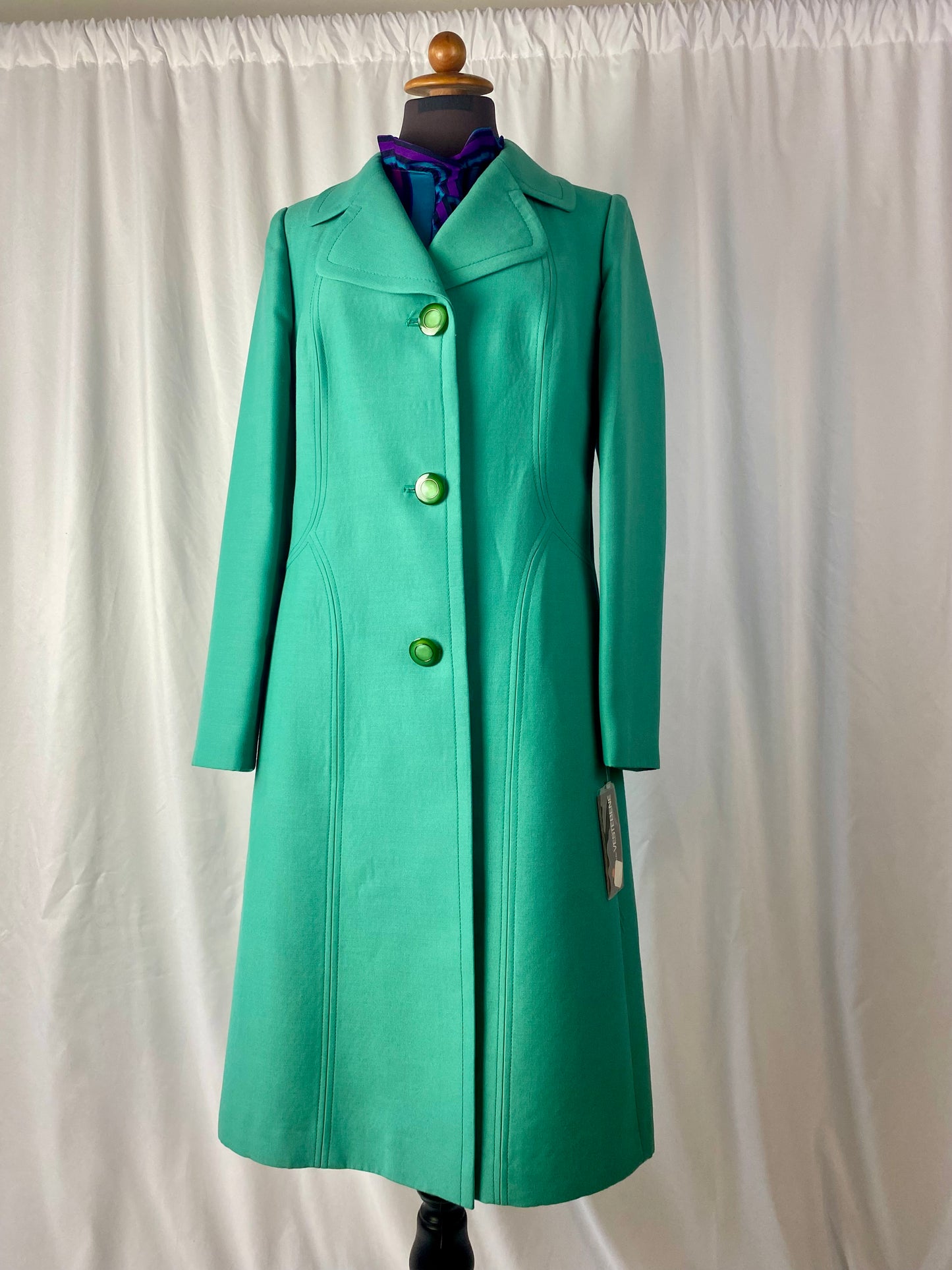Cappotto anni ‘70 acquamarina - TG. 40