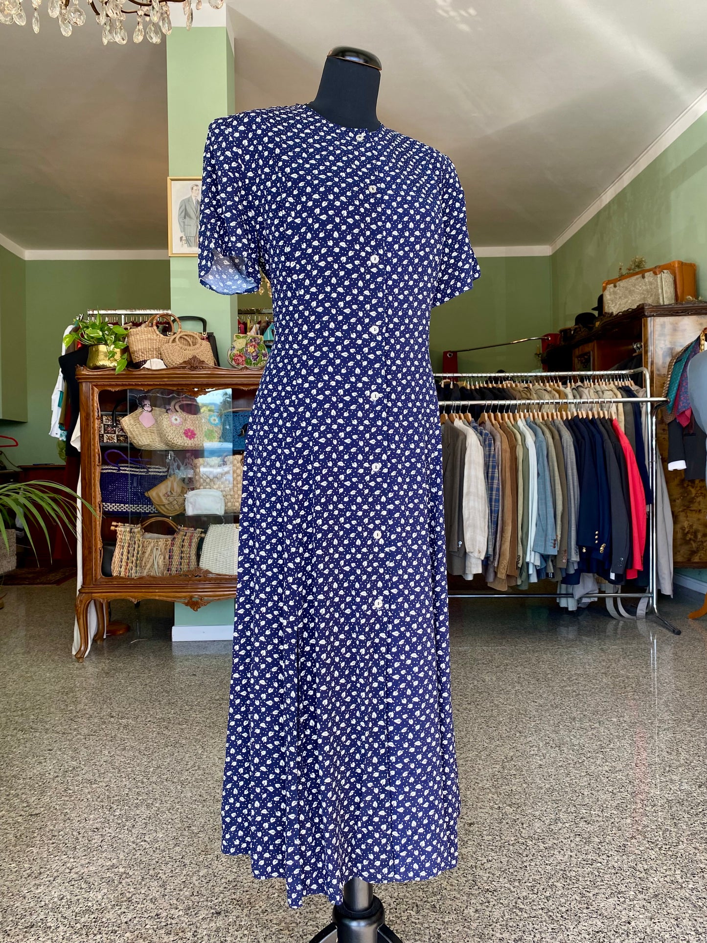 Abito in viscosa con microfantasia - TG. 46