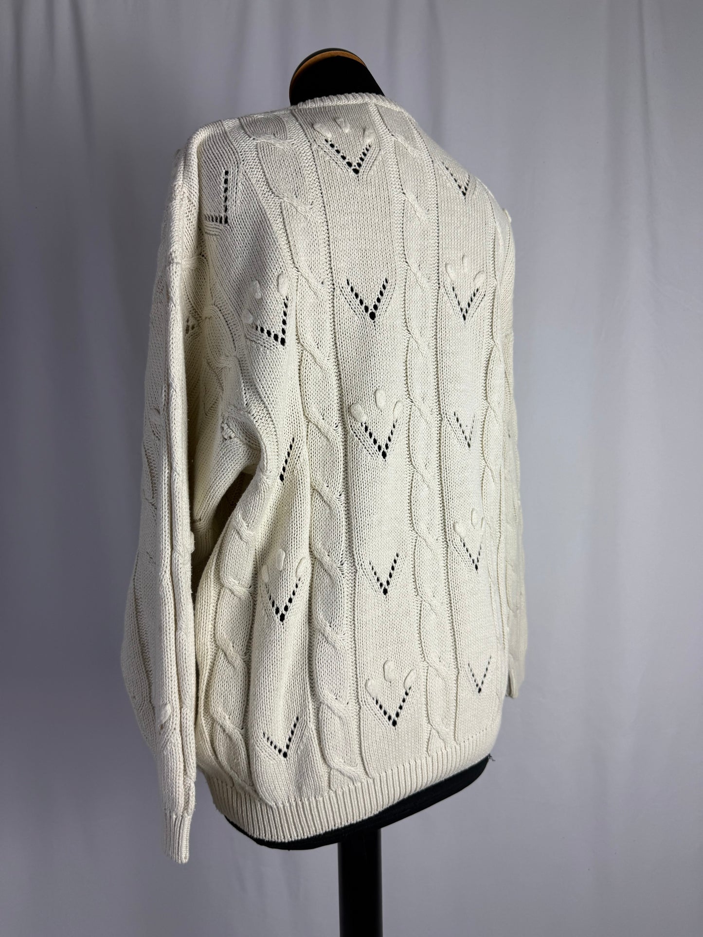 Maglione bianco in filo di cotone - TG. 48/50
