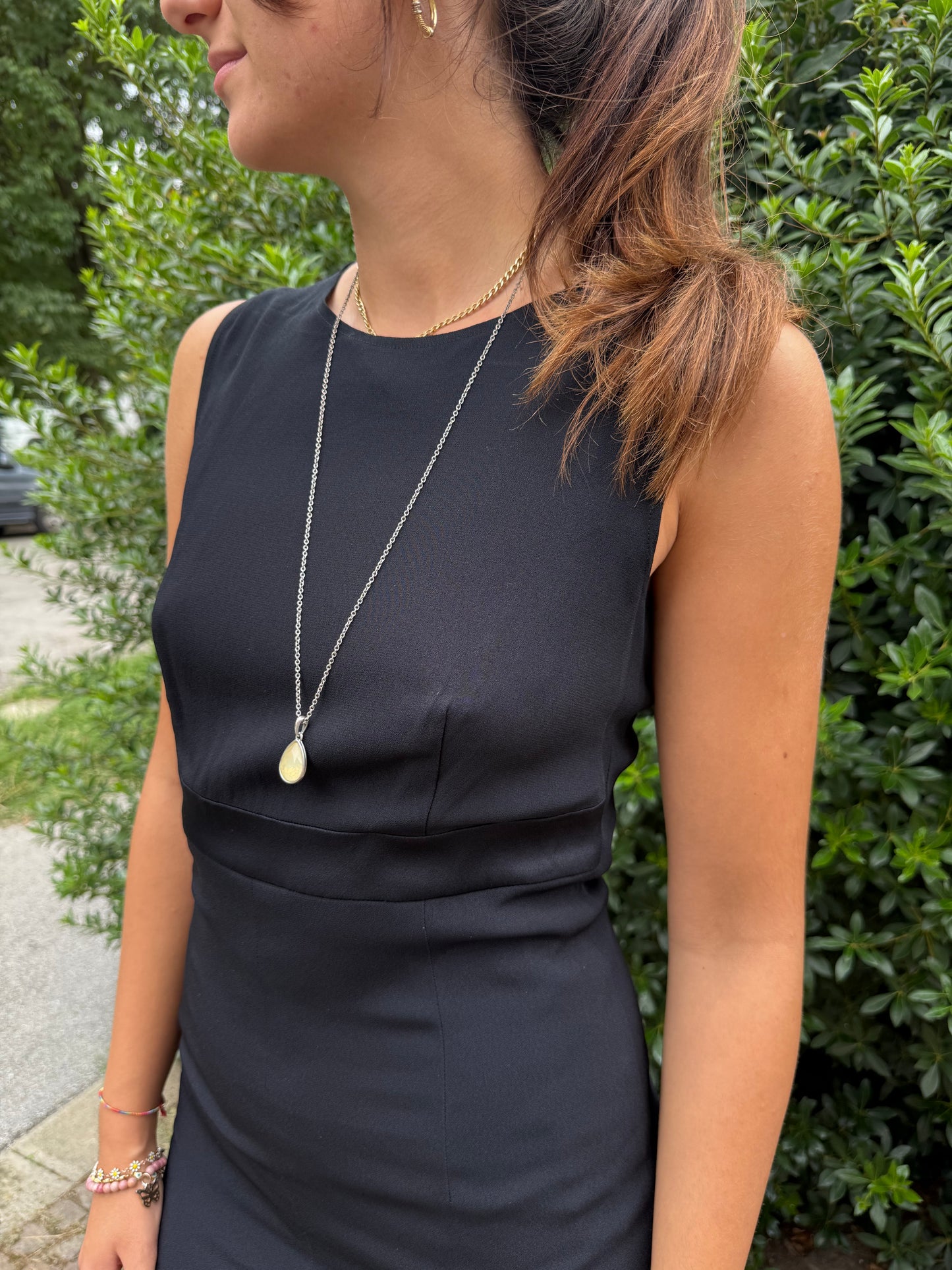 Abito lungo nero in crepe - TG. 38