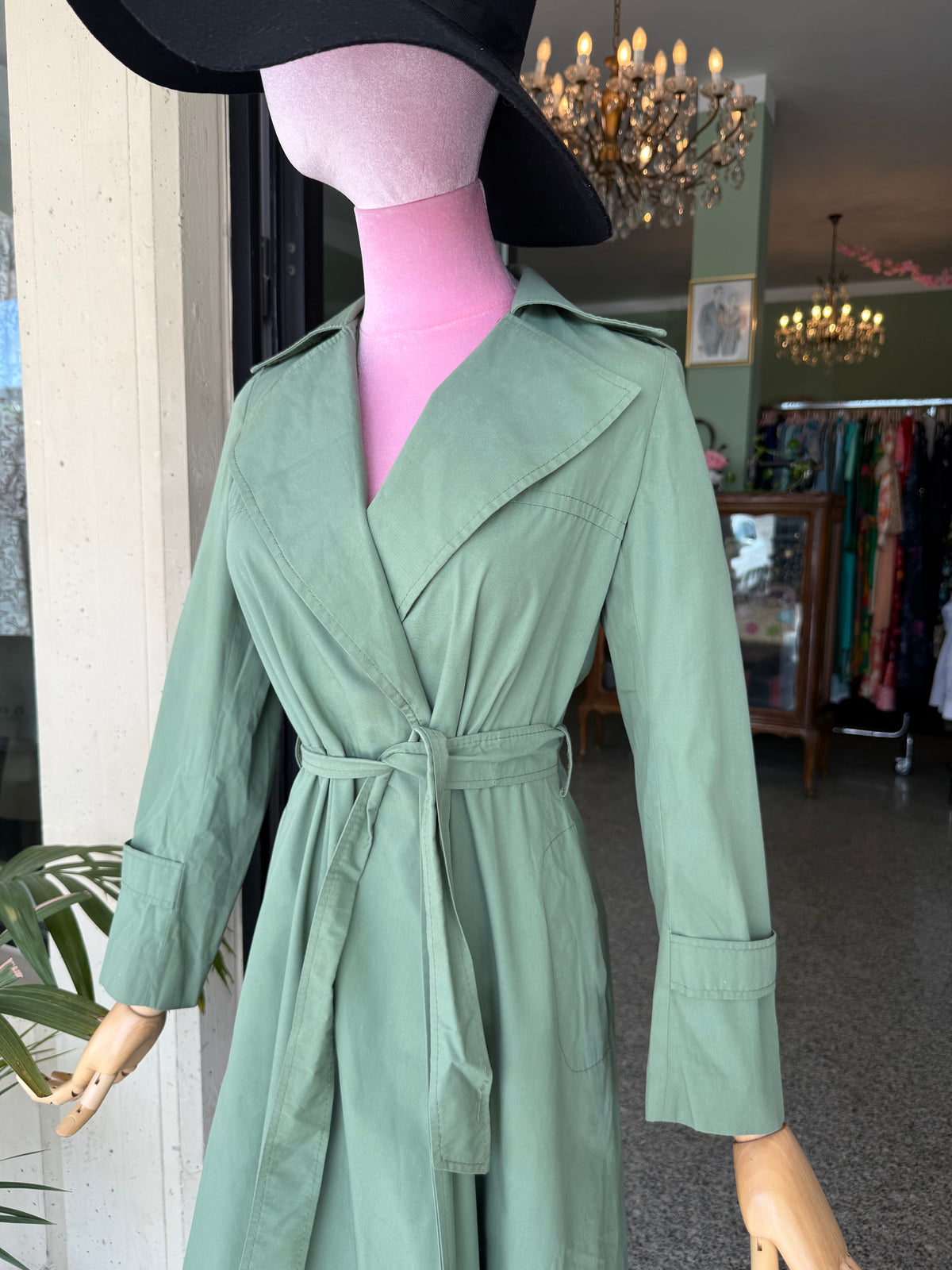 Trench anni ‘70 verde salvia - TG. 38