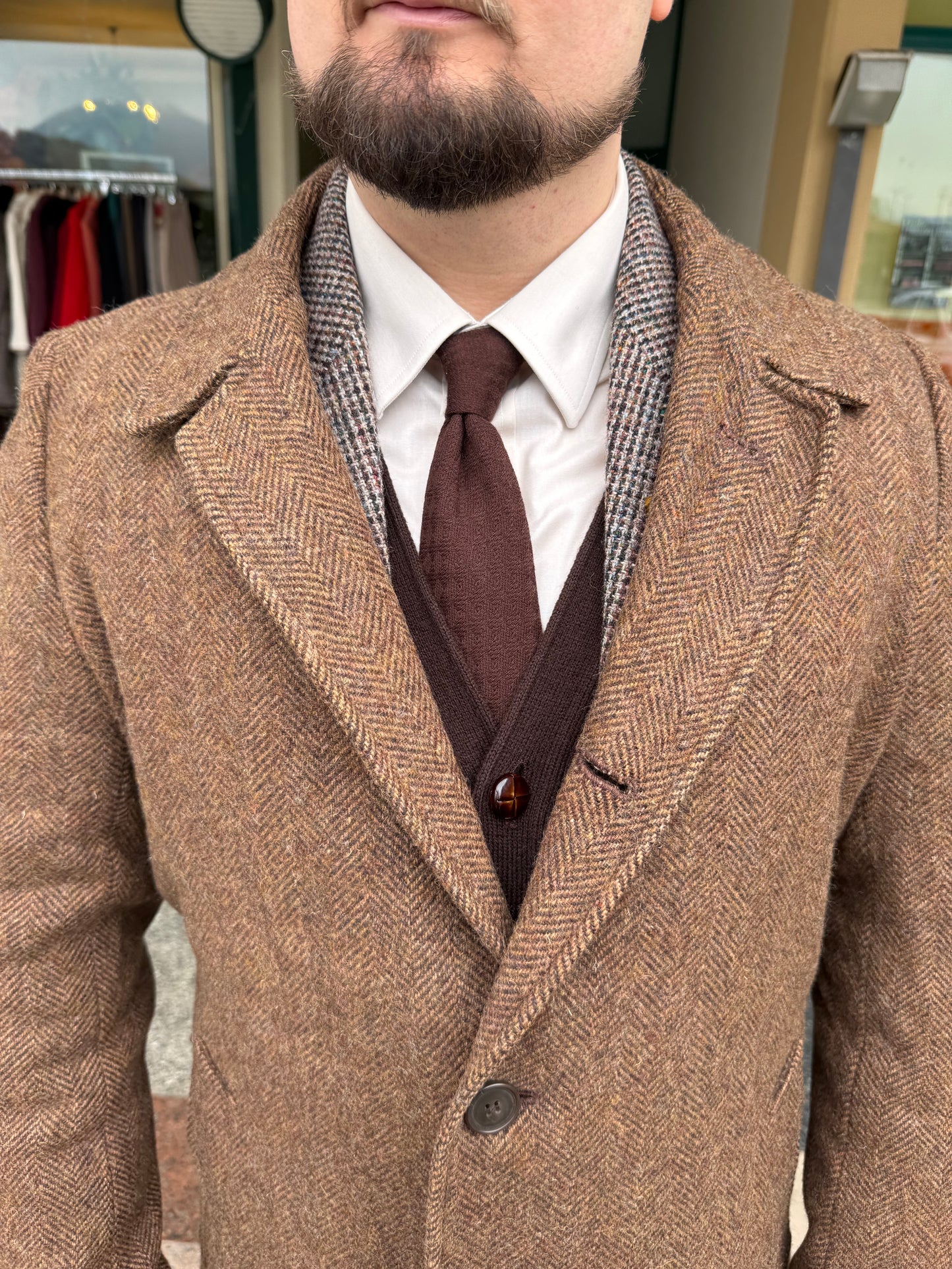 Cappotto tweed anni '70 tg. 50-52
