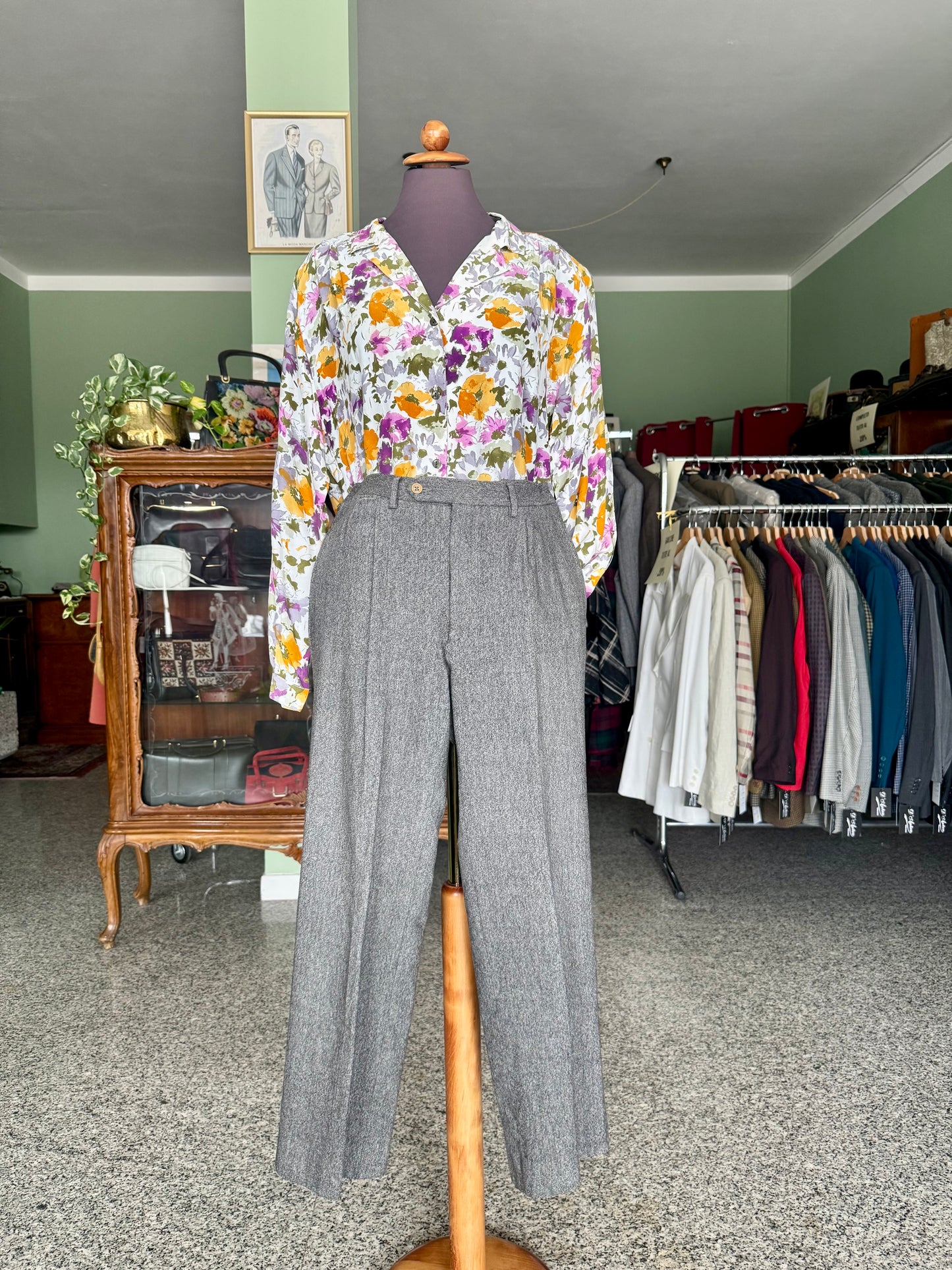 Pantaloni classici in lana grigi - TG. 40/42