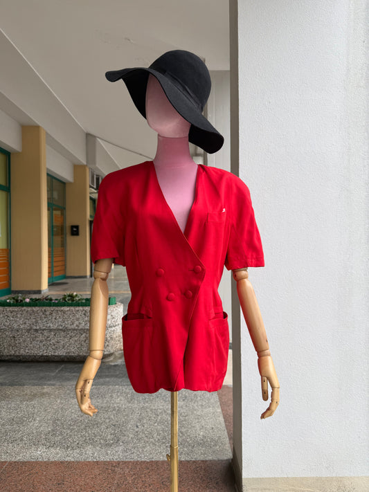 Giacca rossa in misro seta - TG. 42/44