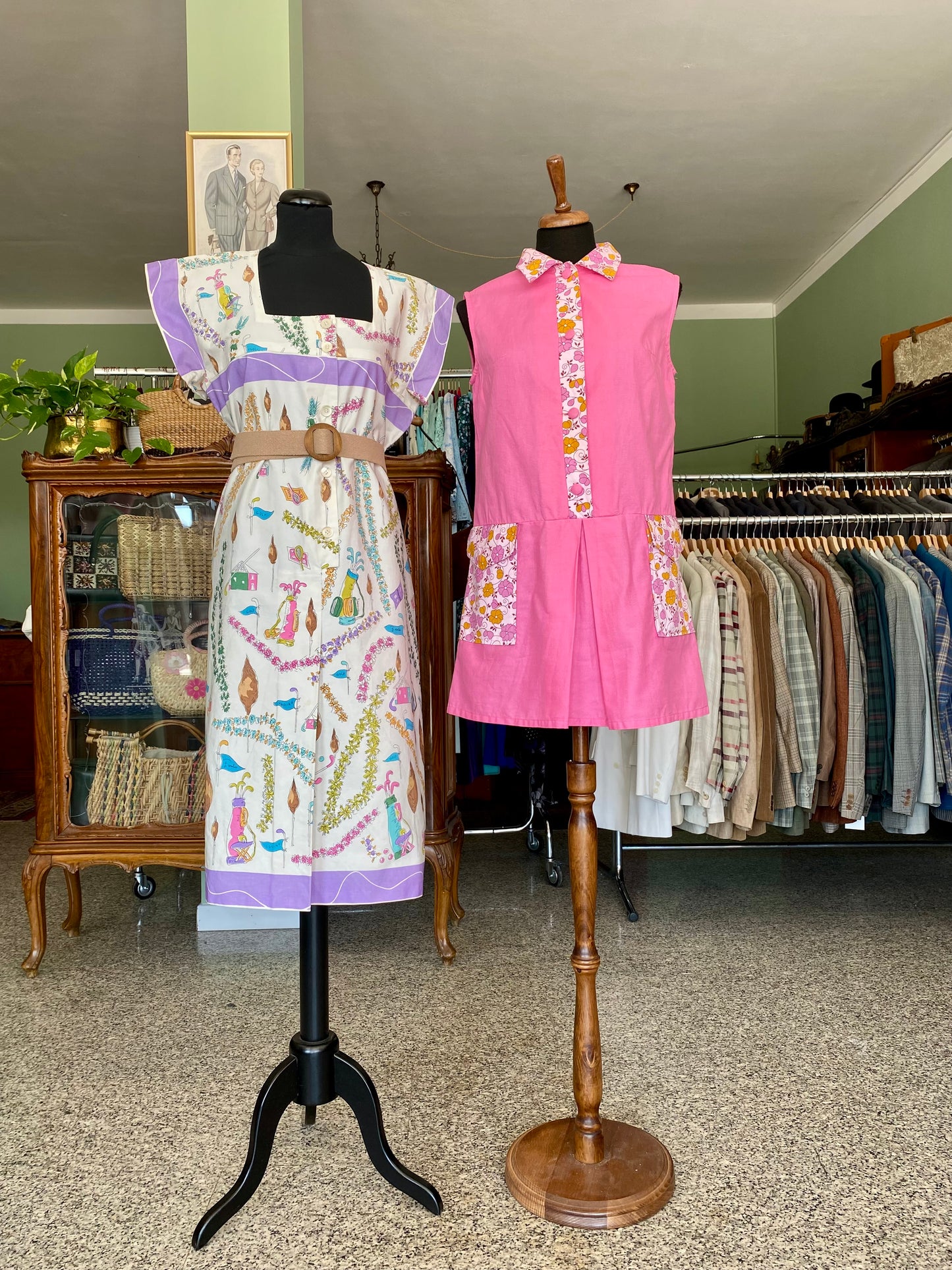 Abito sartoriale anni '60 con tessuto originale Emilio Pucci - TG. 46/48