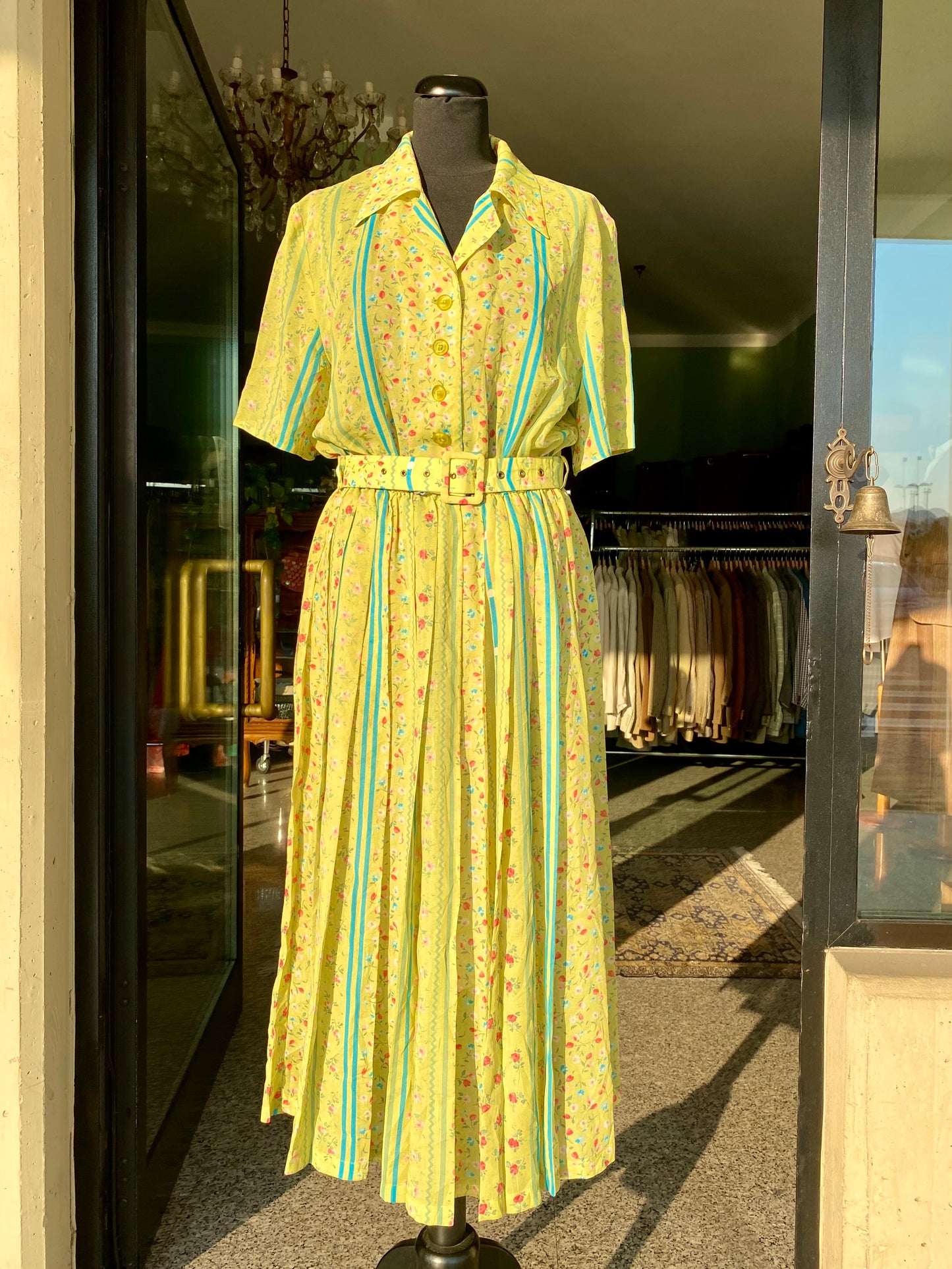 Abito anni ‘70 verde prato - TG. 44 circa