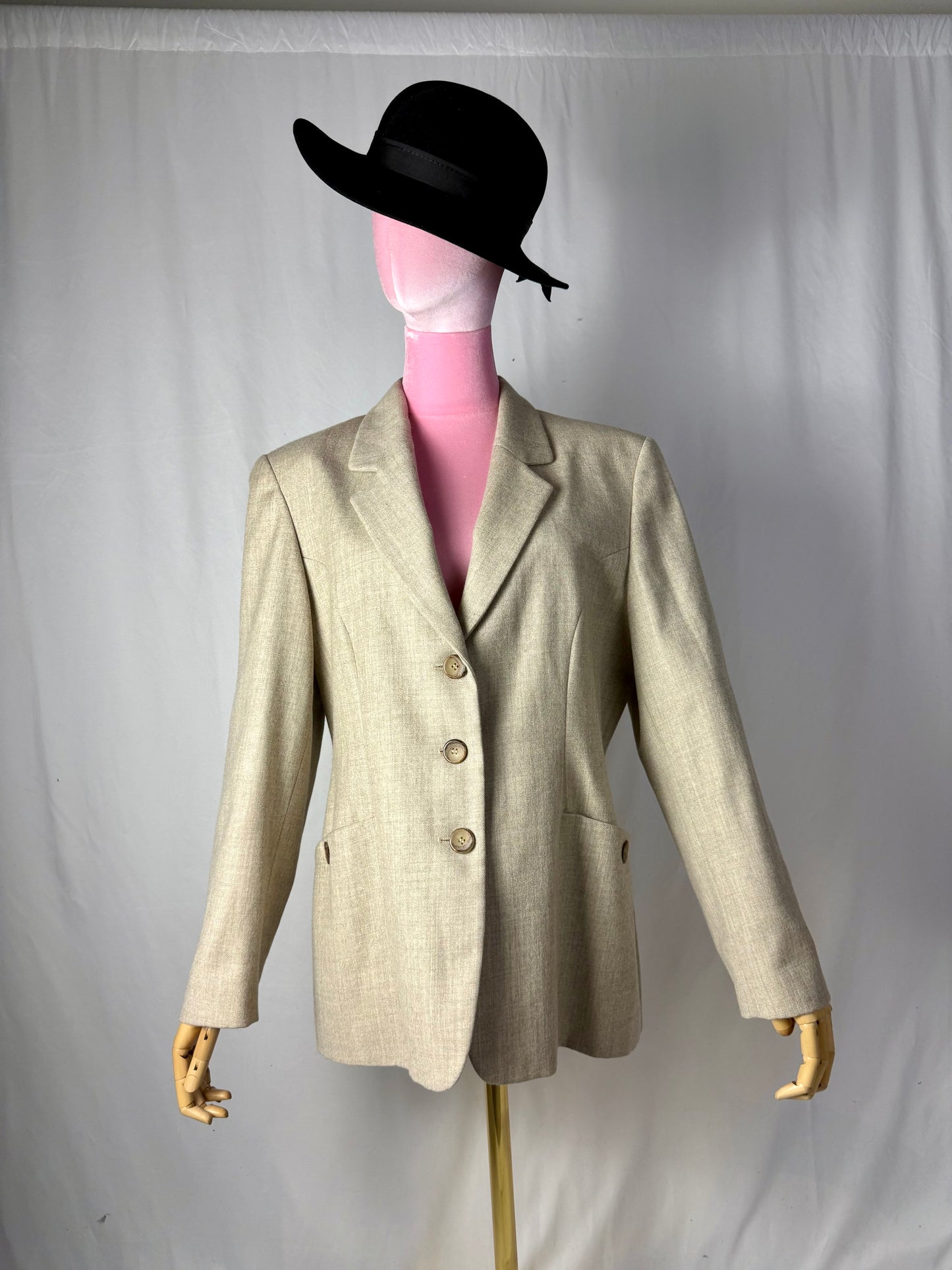 Giacca in pura lana color sabbia - TG. 46