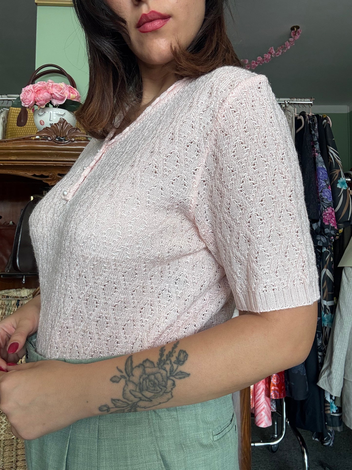 Maglia rosa pastello - TG. M/L