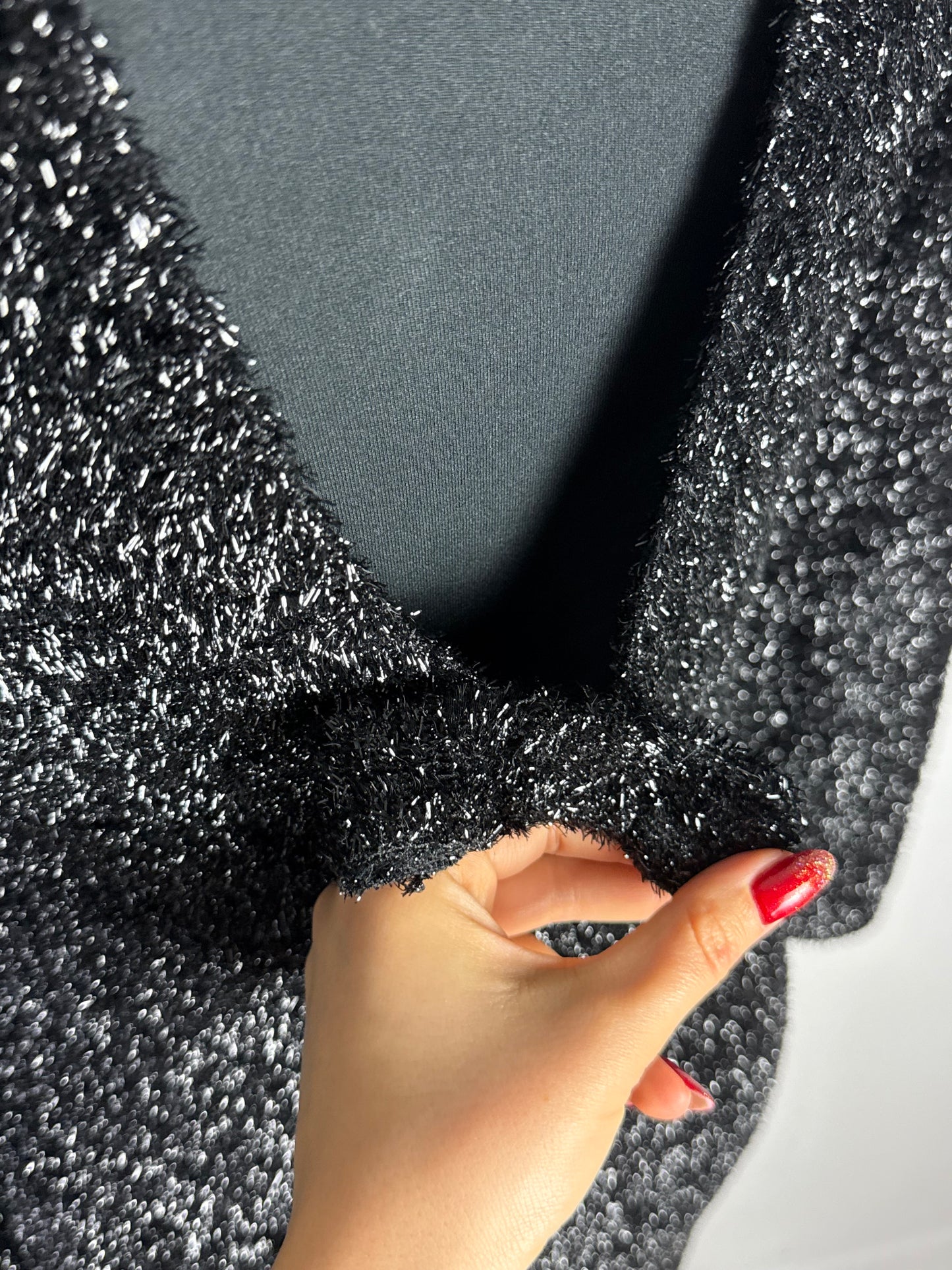 Abito anni ‘80 nero in lurex - TG. 40