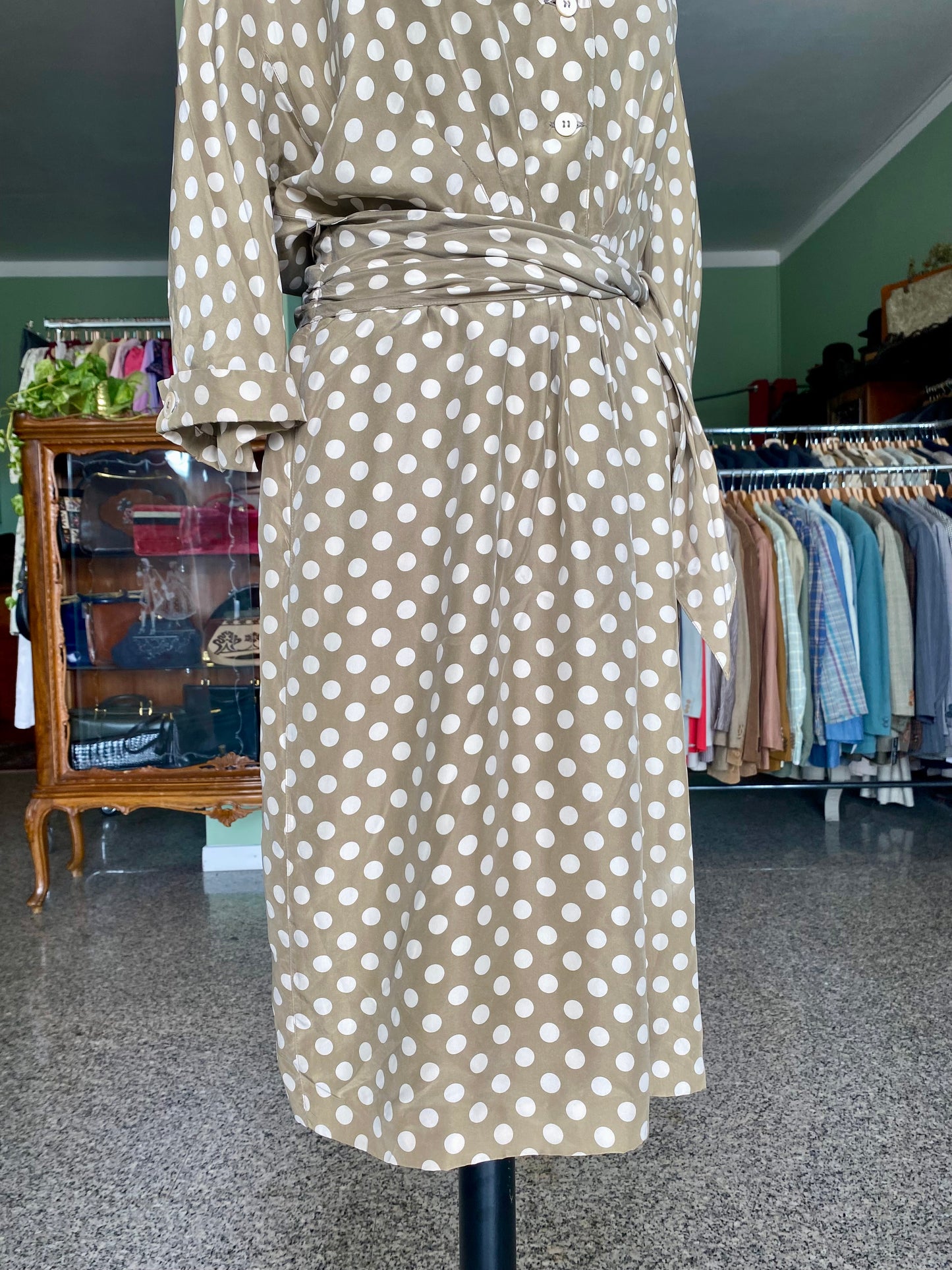 Abito in seta a pois - TG. 46 circa