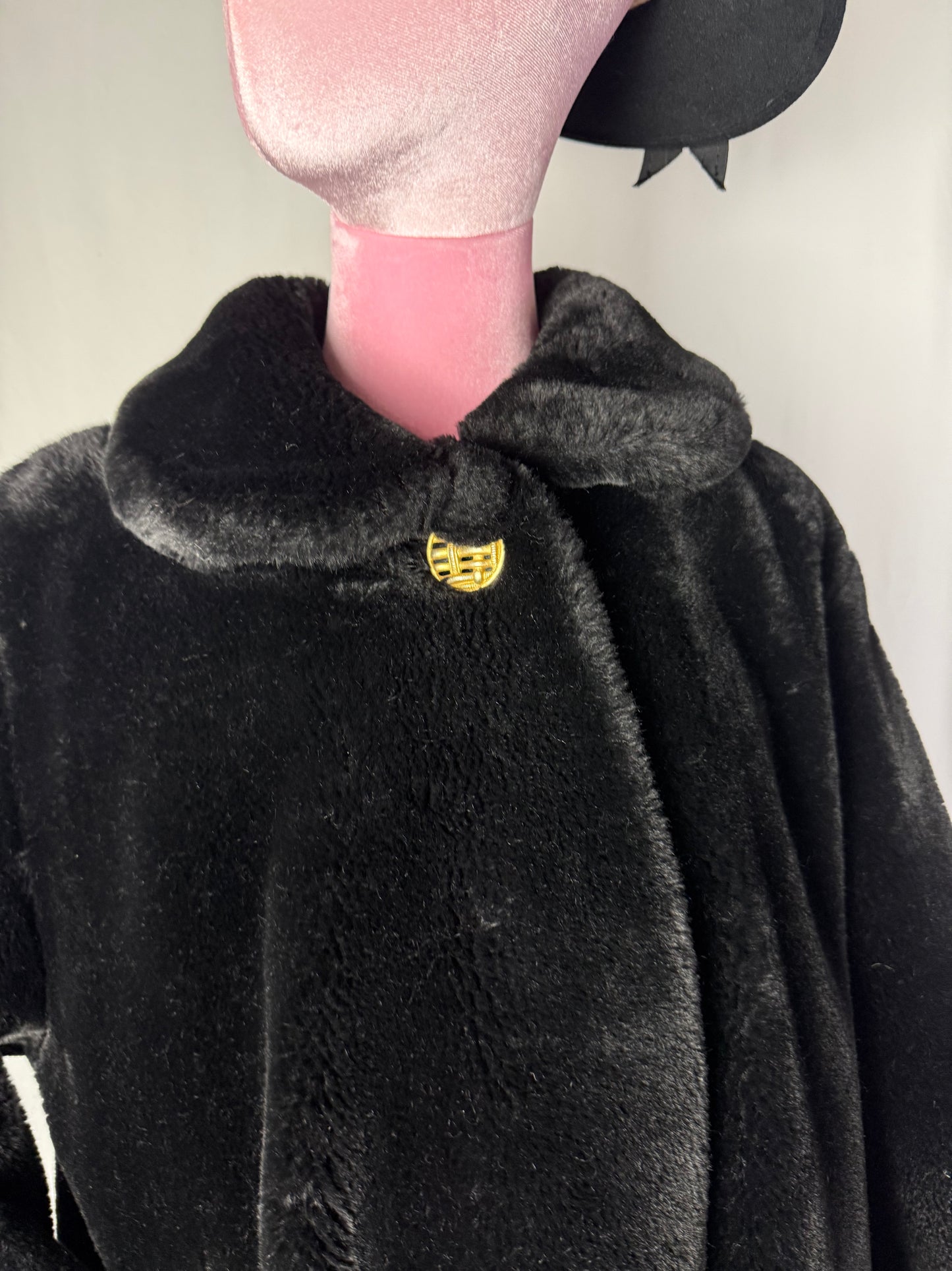 Teddy coat anni ‘80 in eco pelliccia - TG. 44 circa