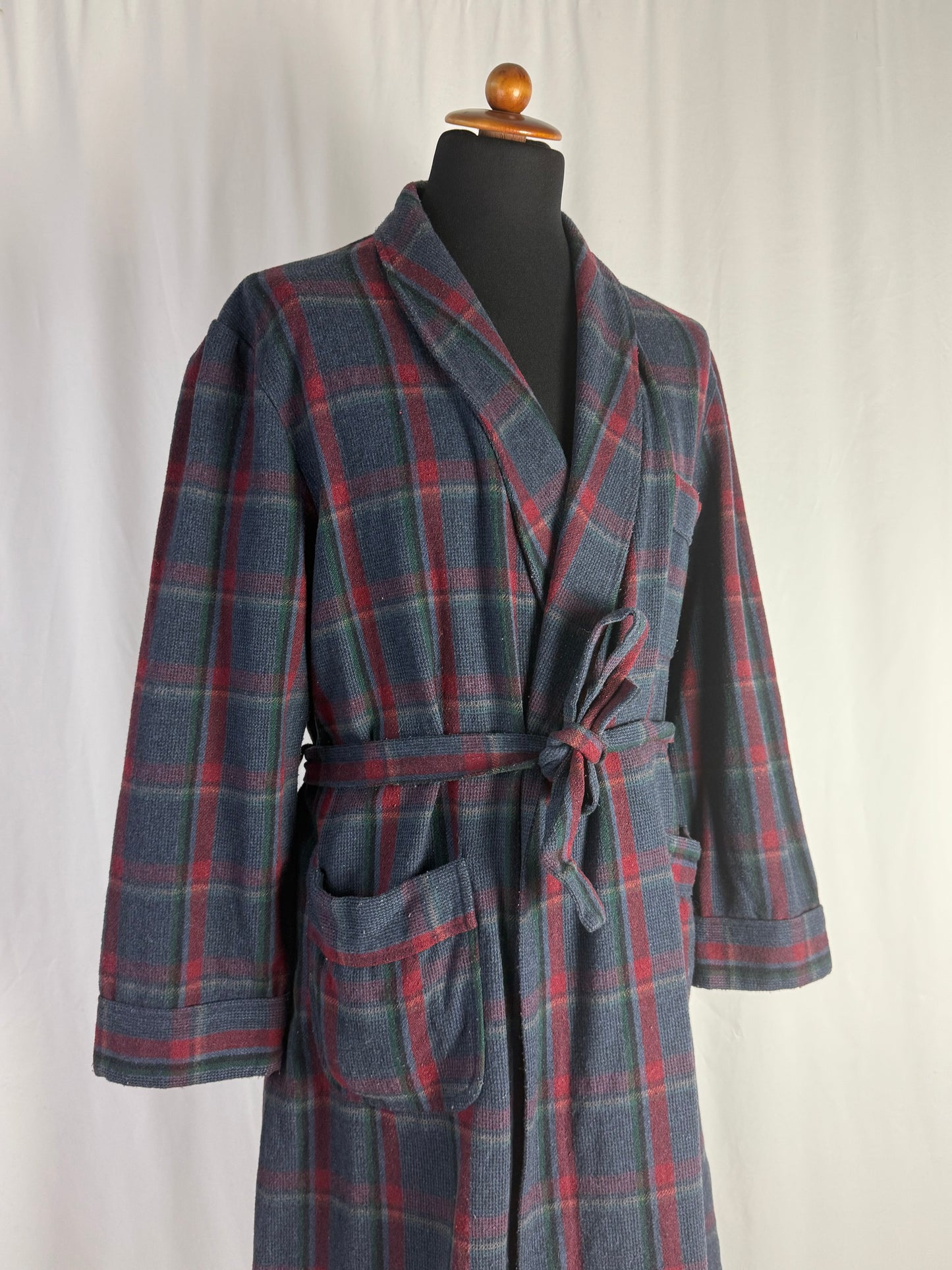 Vestaglia scozzese blu/ bordeaux - TG. XL