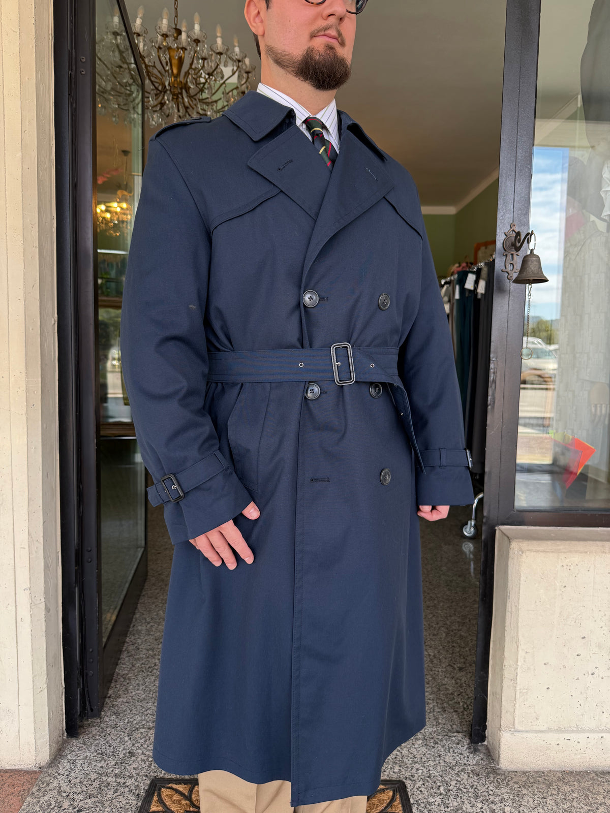 Trench anni ‘80 doppiopetto tg. 52-54