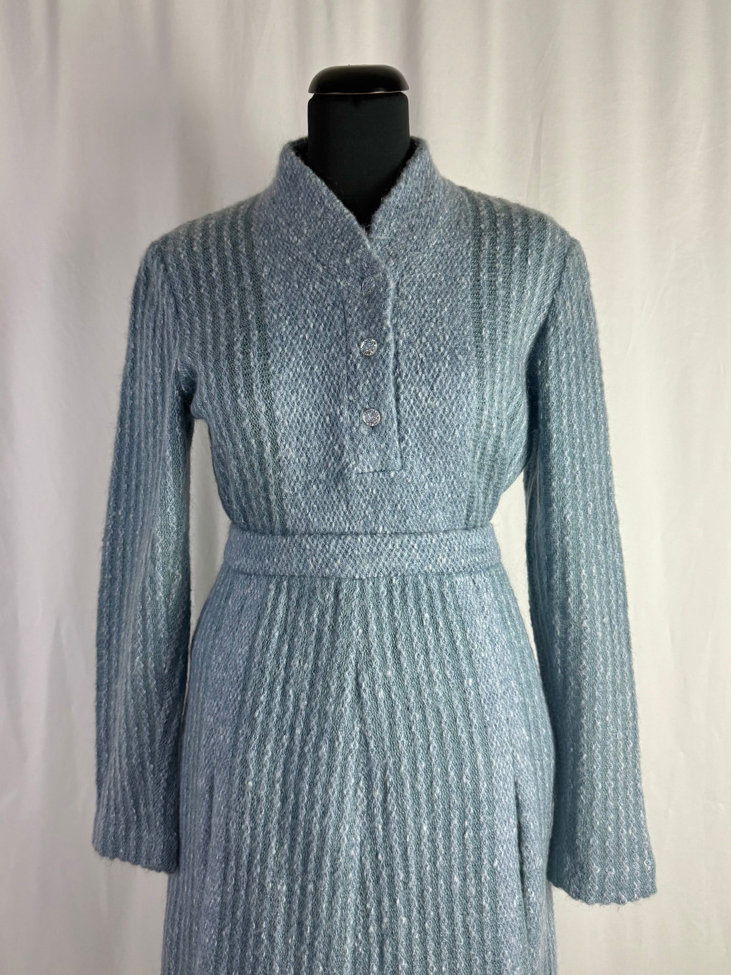 Completo in lana mohair azzurro - TG. 40