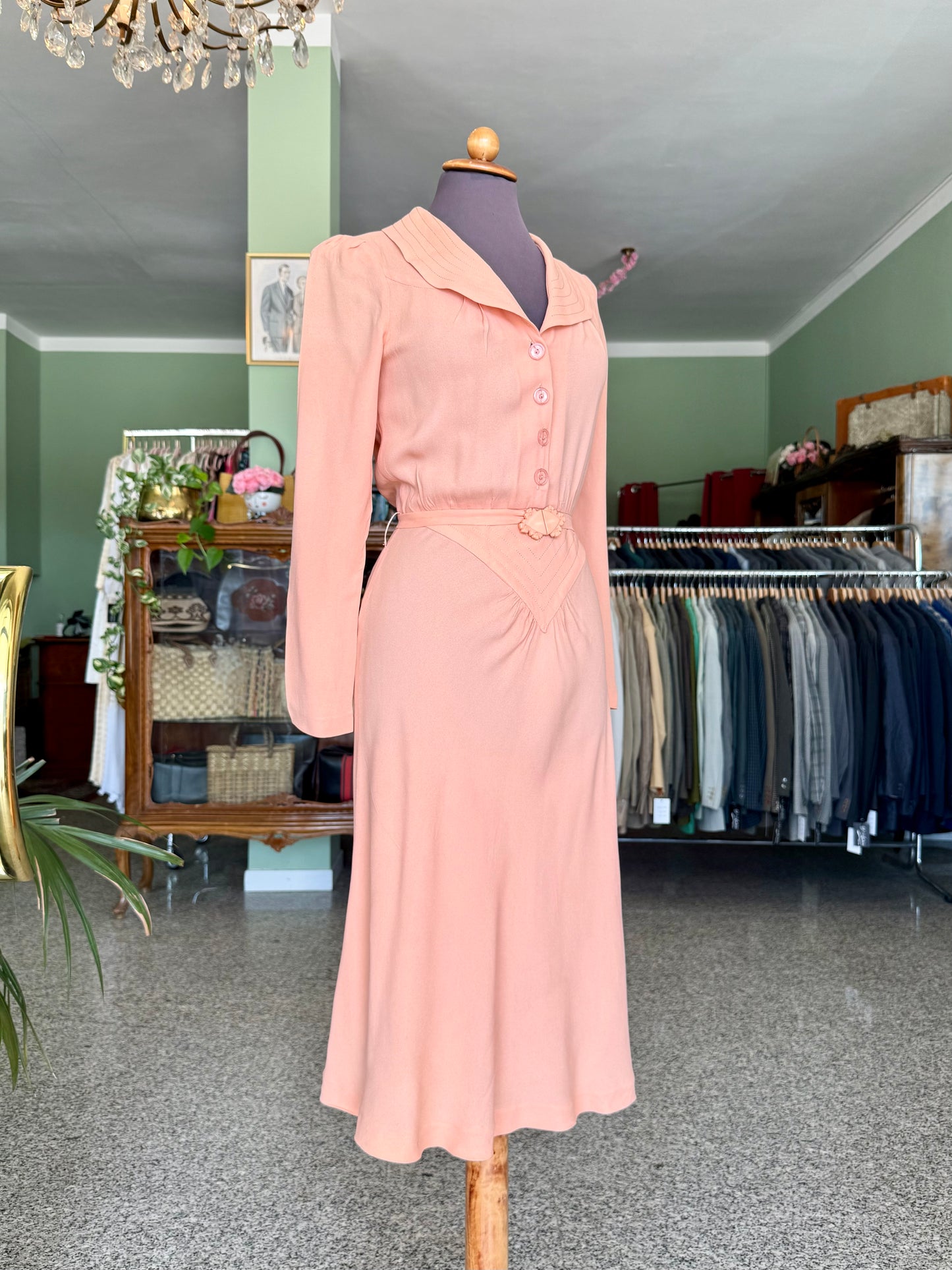 Abito rosa cipria stile anni ‘30 - TG. 38/40