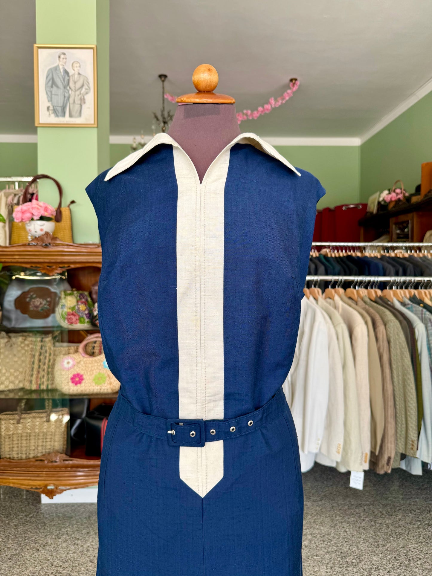 Abito Mod Blu e Bianco Anni ’60/’70 - TG. 50