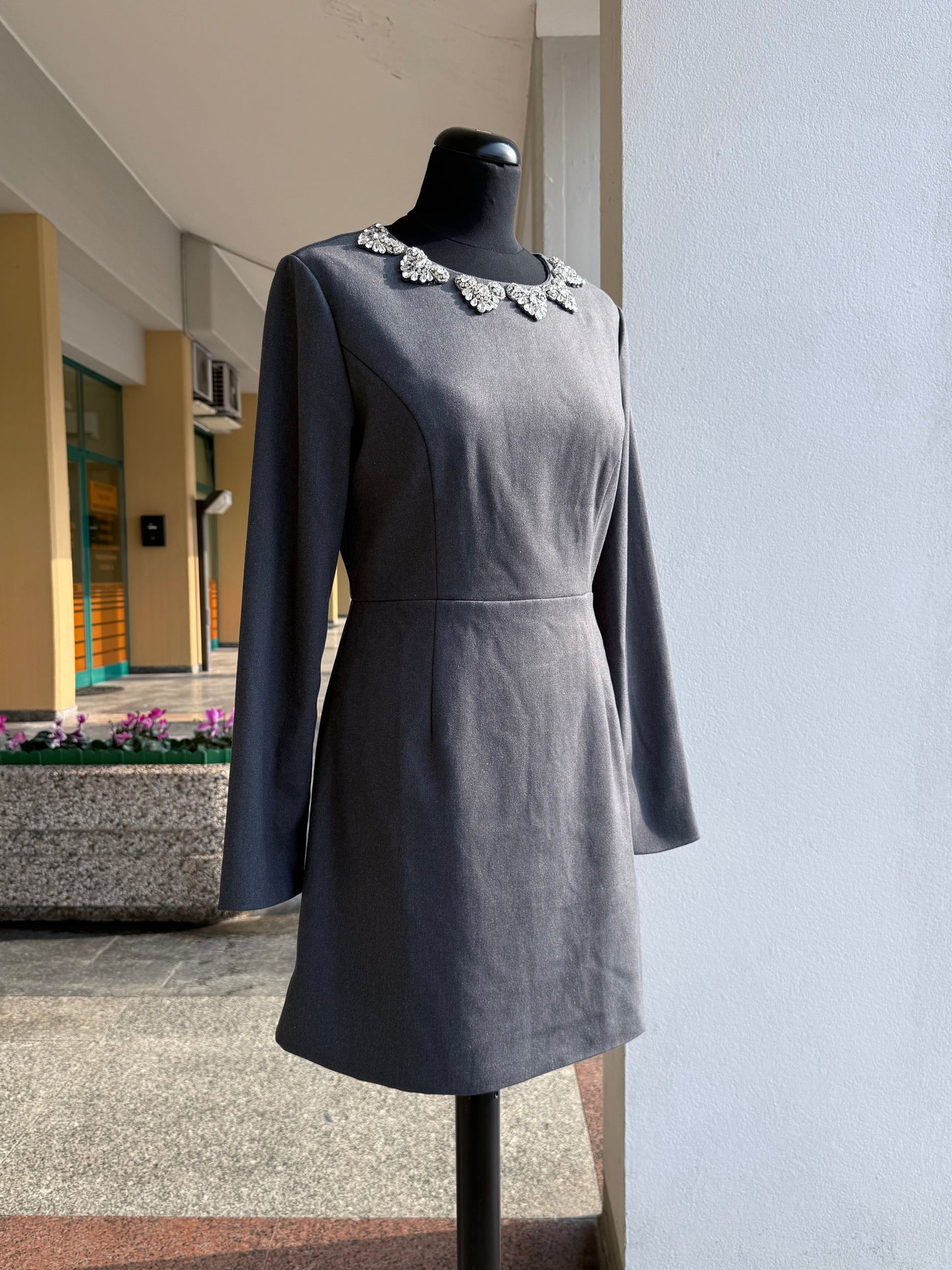 Mini dress con applicazioni bijoux - TG. 40/42