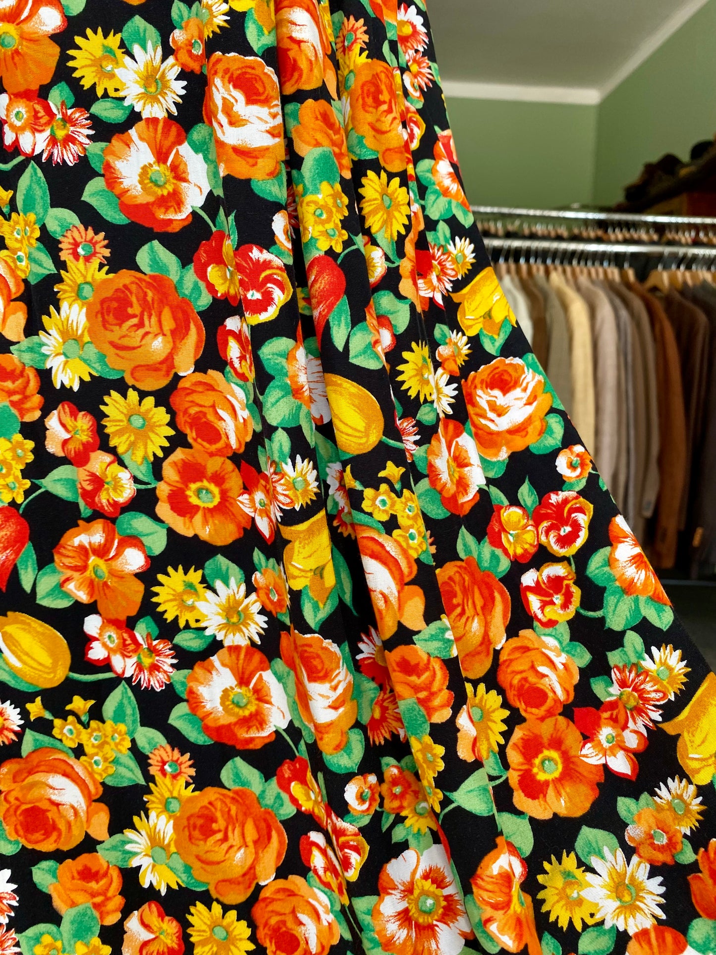 Abito con stampa floreale - TG. 38/40 con poco seno