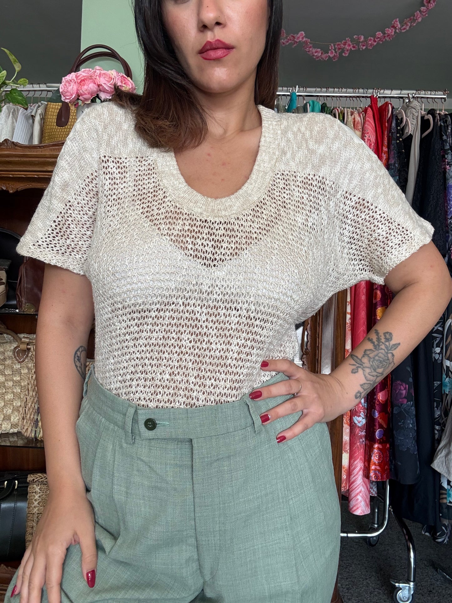 Blusa color écru - TG. S/M
