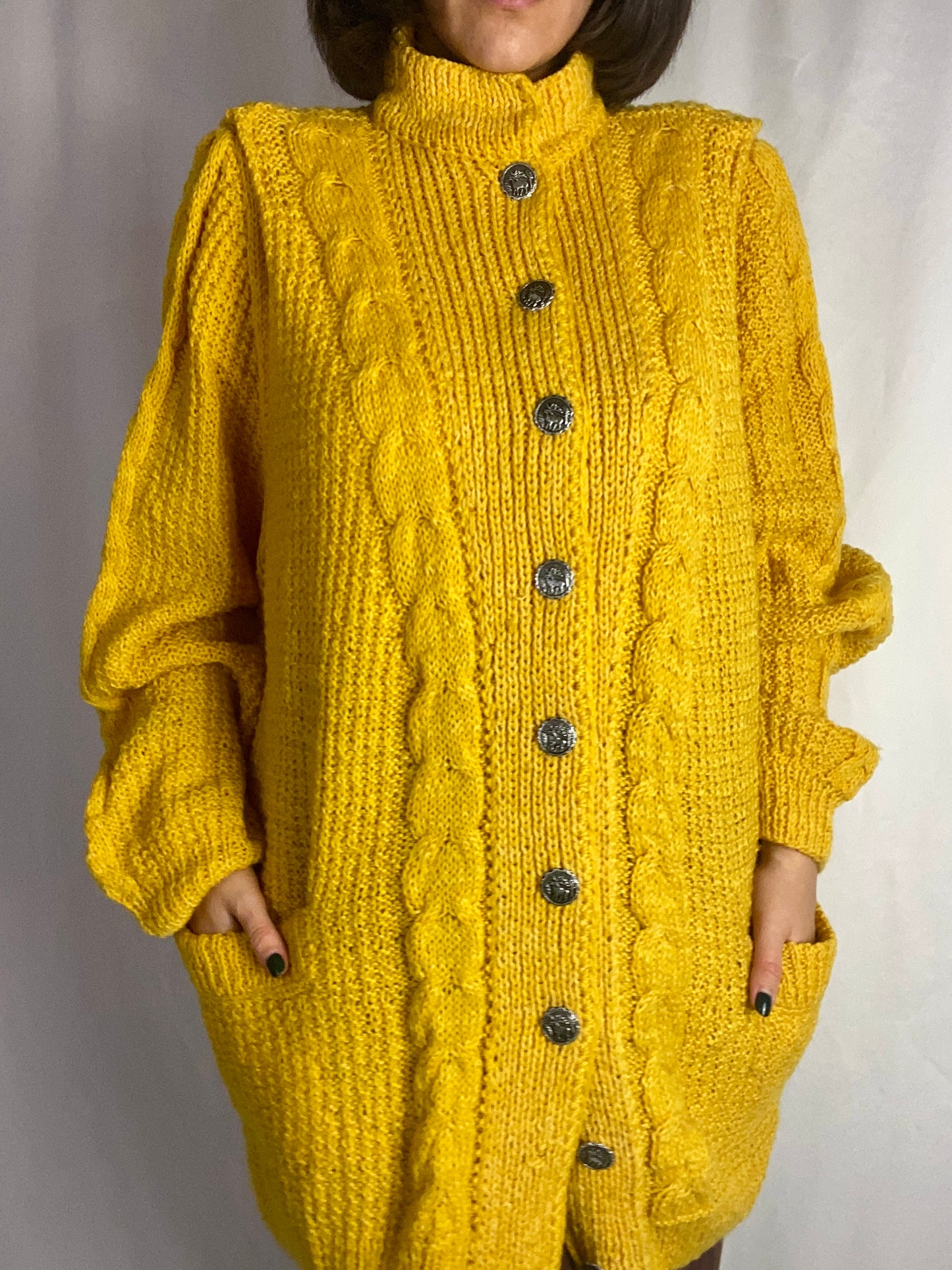 Cardigan tirolese giallo - TG. 60 - 64