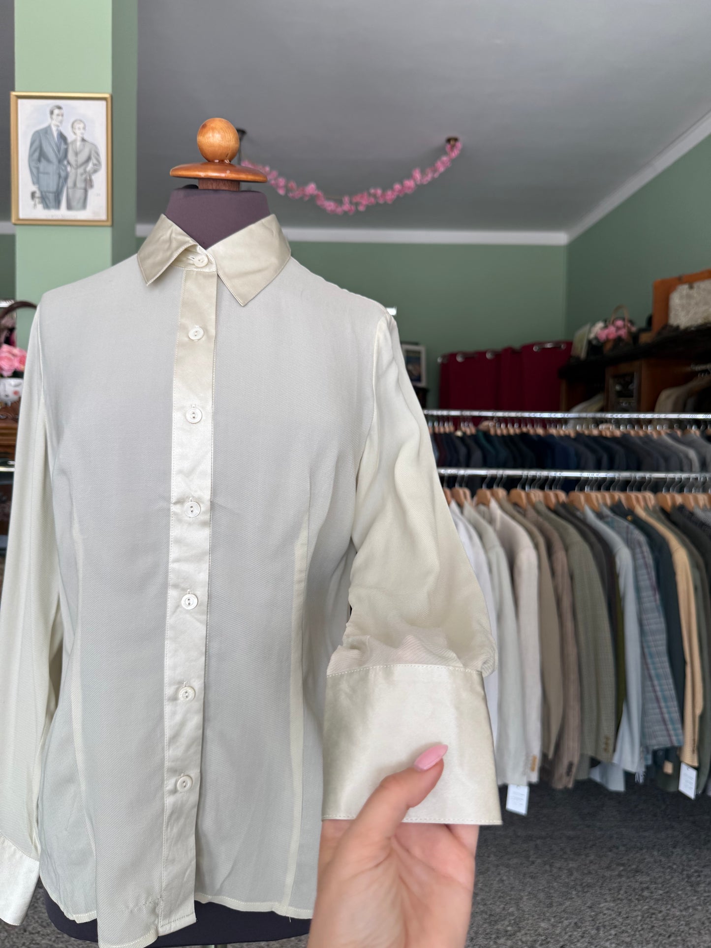 Camicia in crepe avorio - TG. 40/42