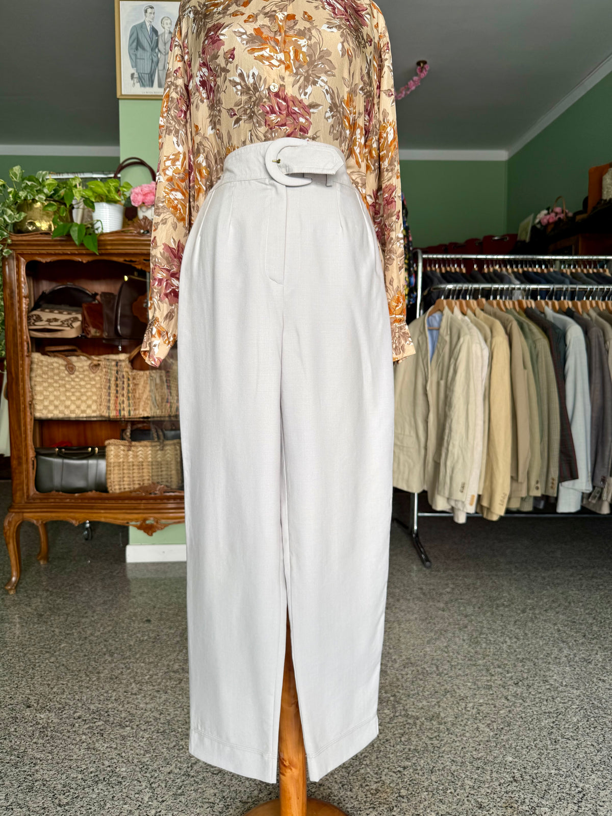 Pantaloni bianco perla - TG. 40