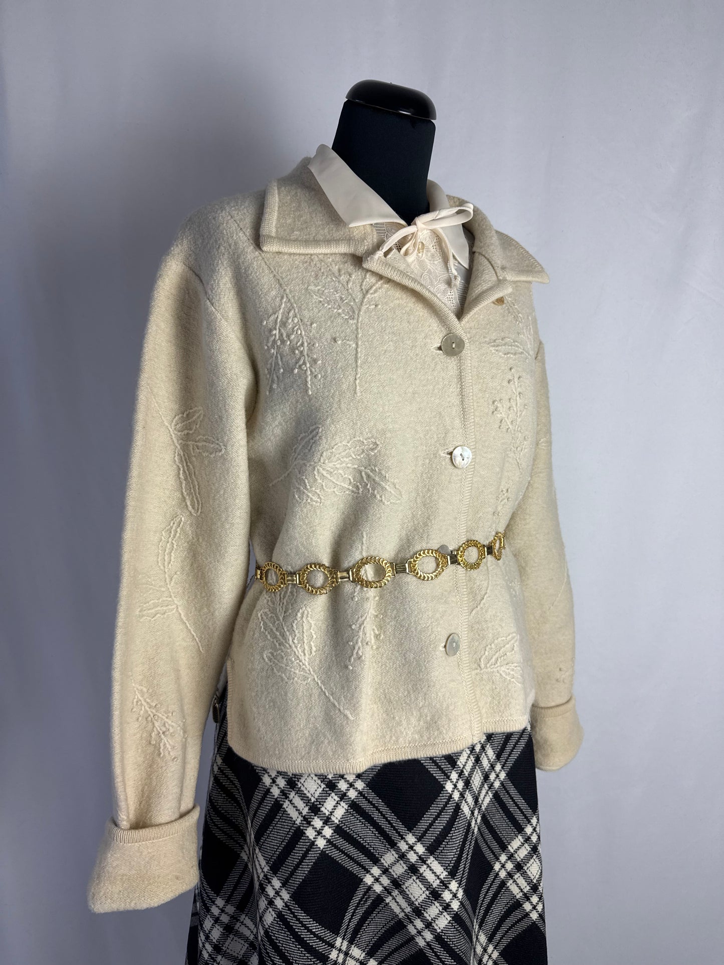 Giacca in pura lana panna - TG. 42/44