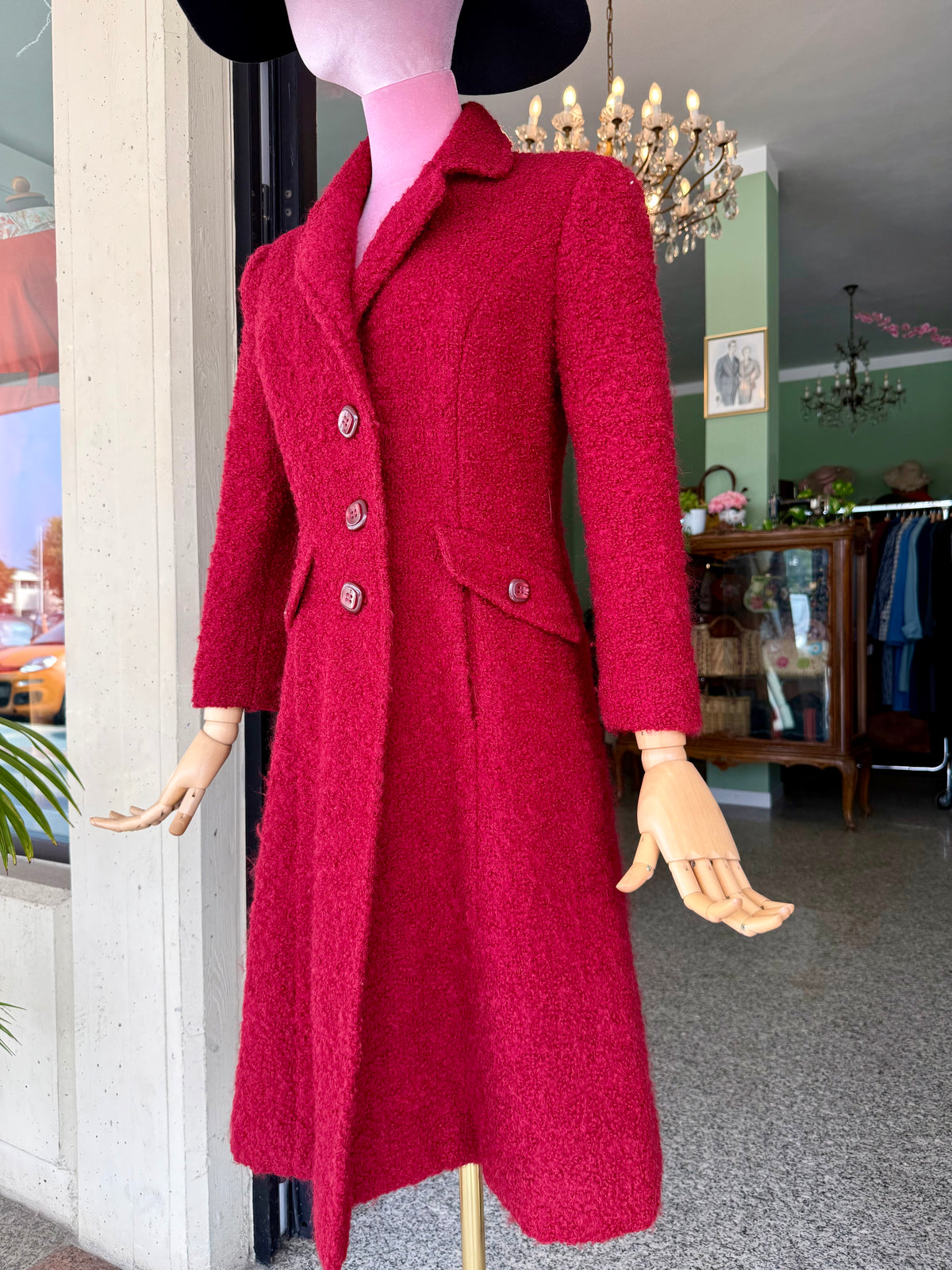 Cappotto sartoriale in bouclé di lana - TG. 40