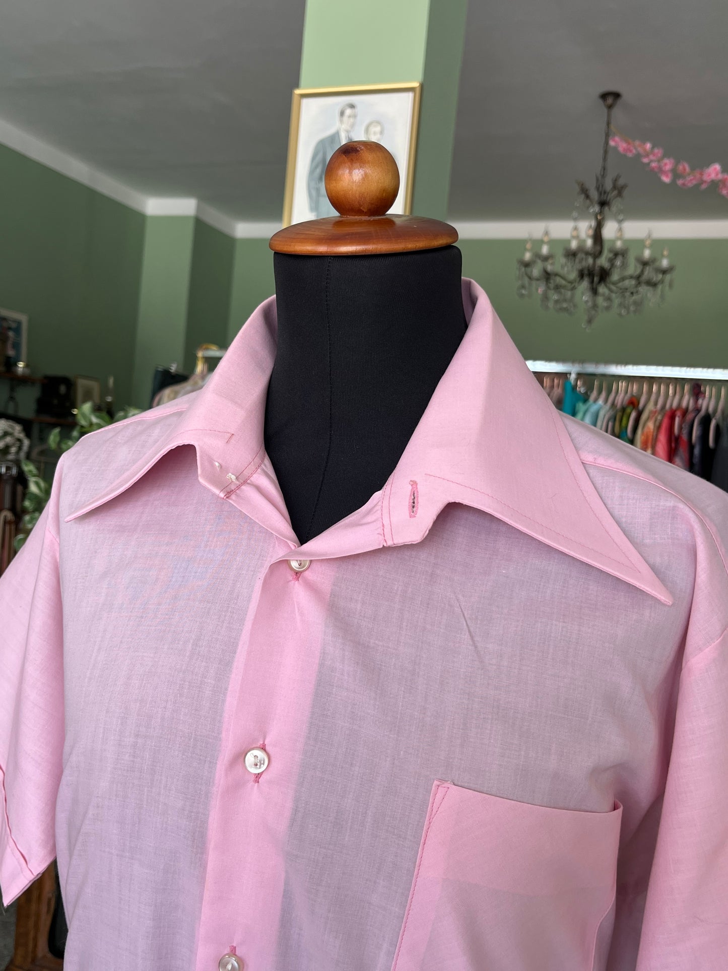 Camicia anni ‘70 a maniche corte tg. L-XL