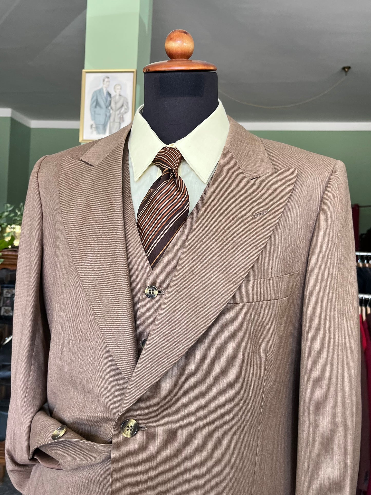 Completo tre pezzi anni '70 tg. 50 drop 1