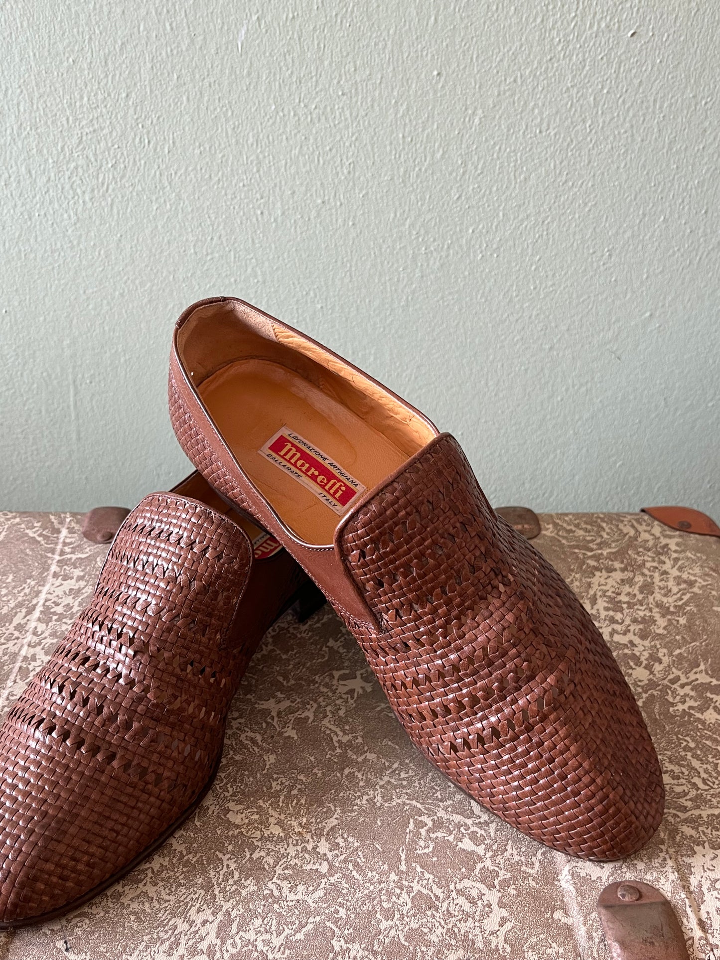 Scarpe mocassino pelle marrone tg. 42-43