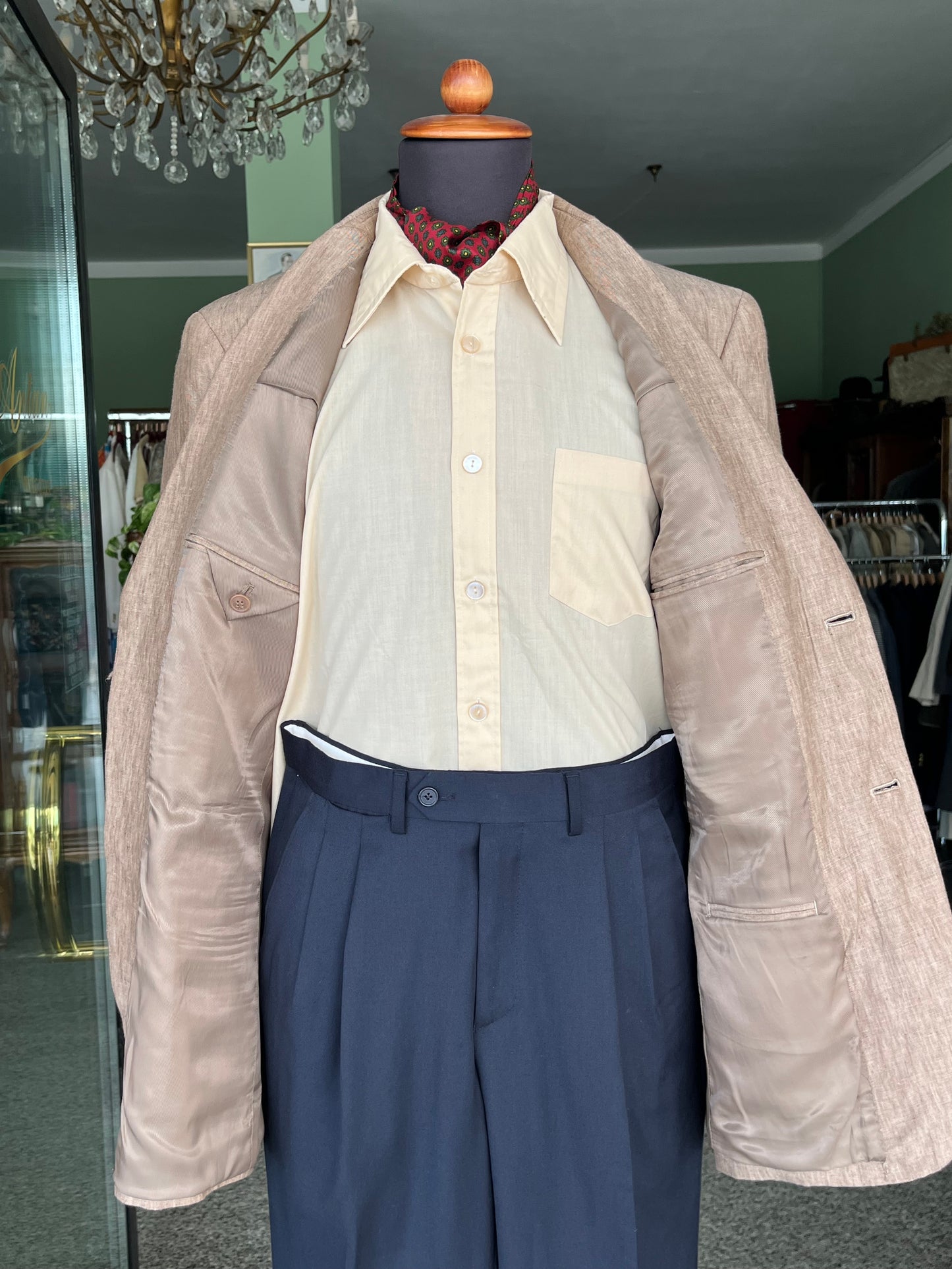 Giacca anni ‘90 lino beige tg. 50