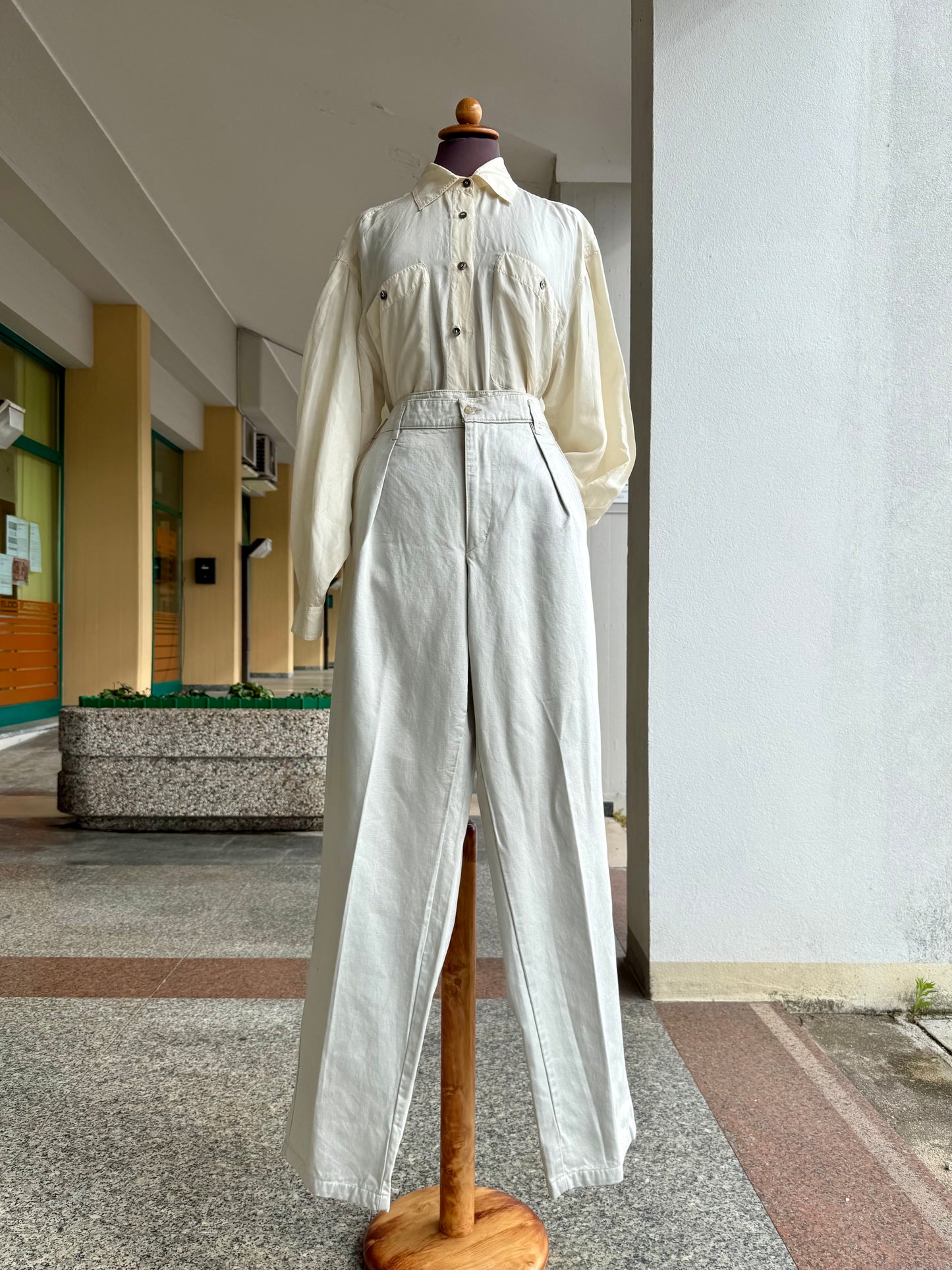 Pantaloni bianco ghiaccio - TG. 50