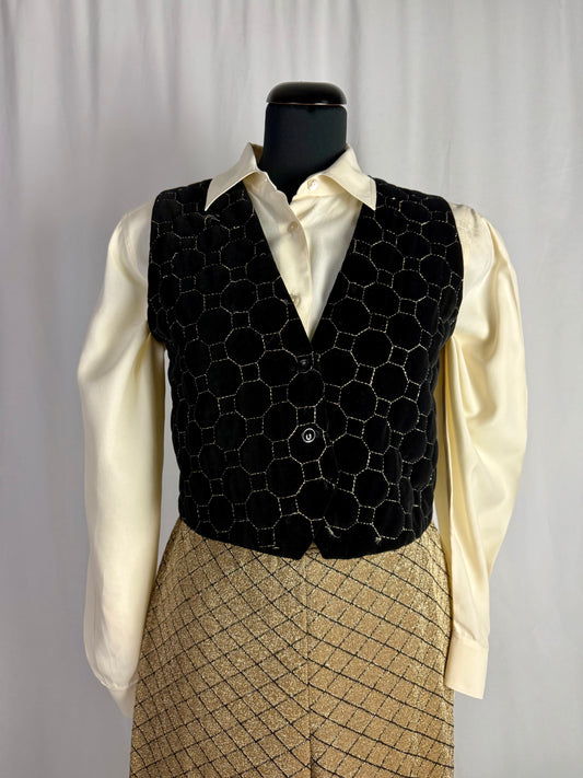 Gilet in velluto oro e nero - TG. 40