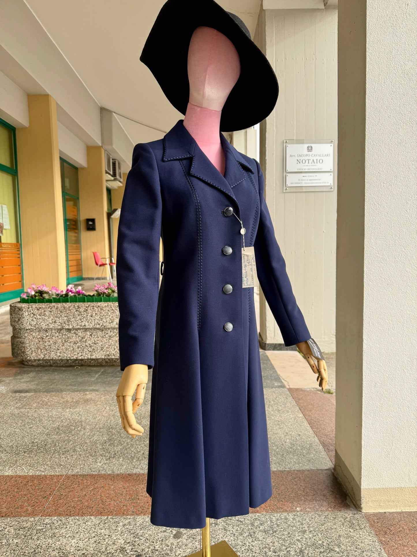 Cappotto anni ‘70 tessuto Marzotto - TG. 38