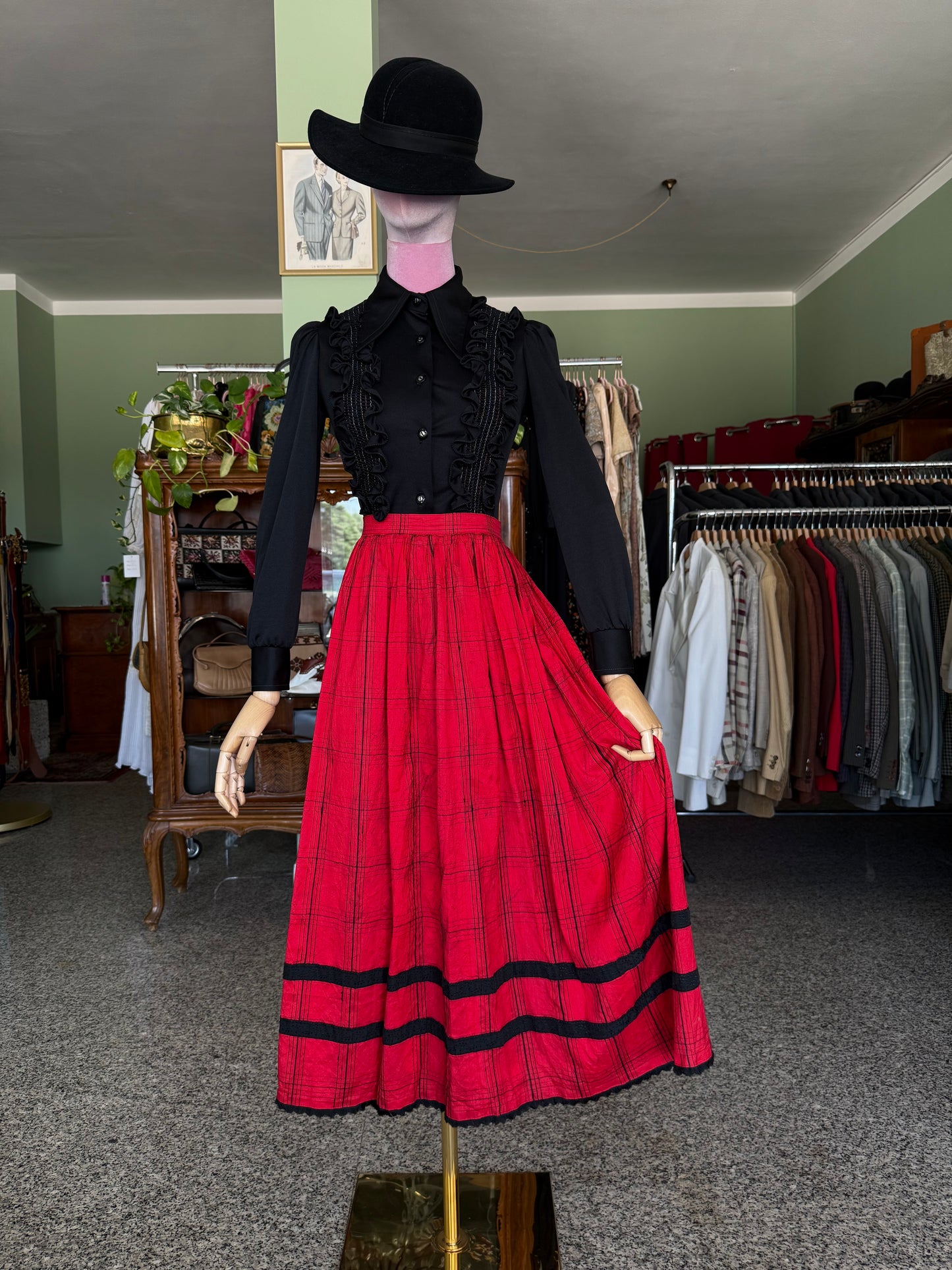 Gonna a ruota rossa folk - TG. 38/40