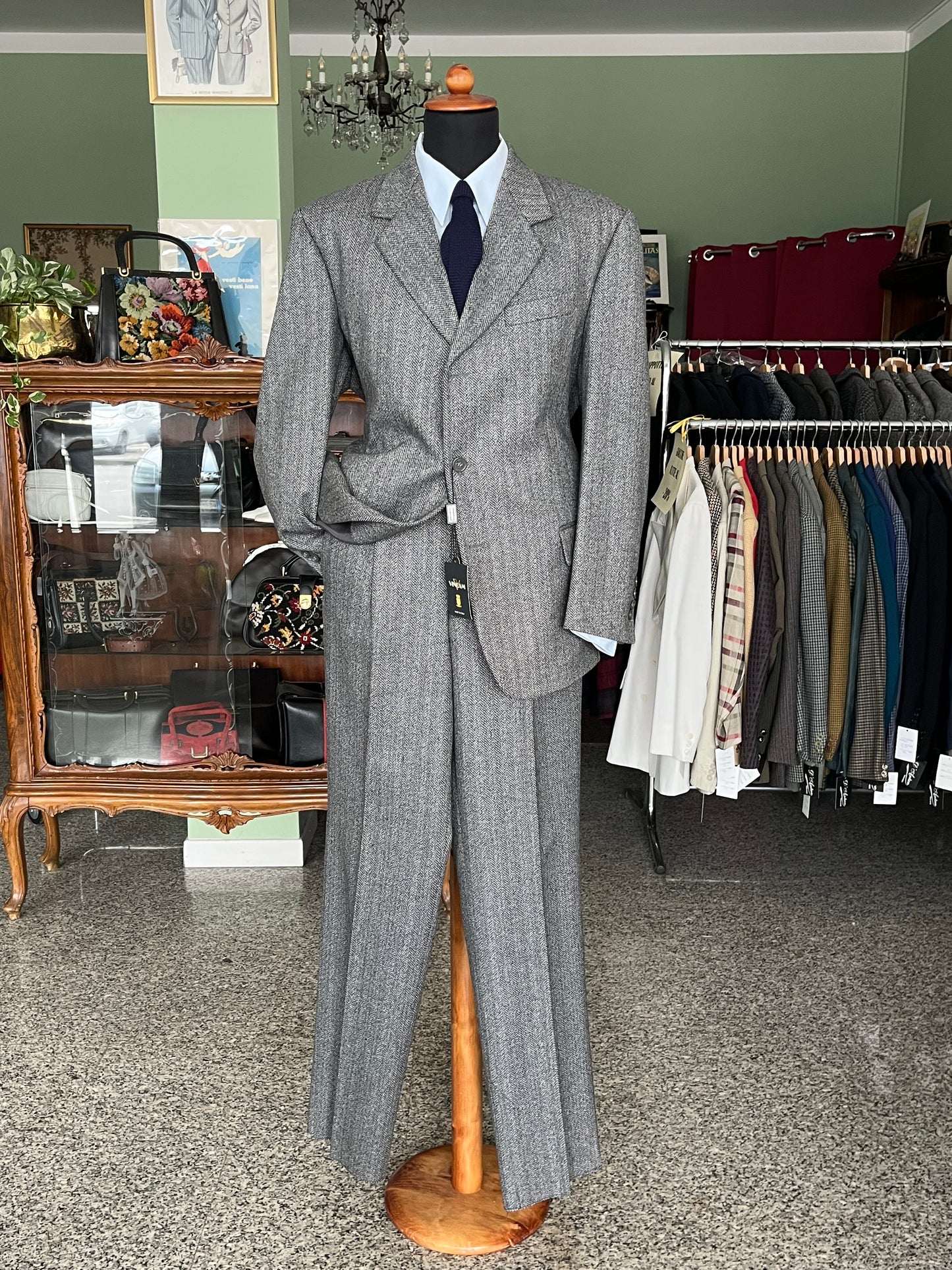 Completo anni '90 tweed NOS tg. 54 drop 4