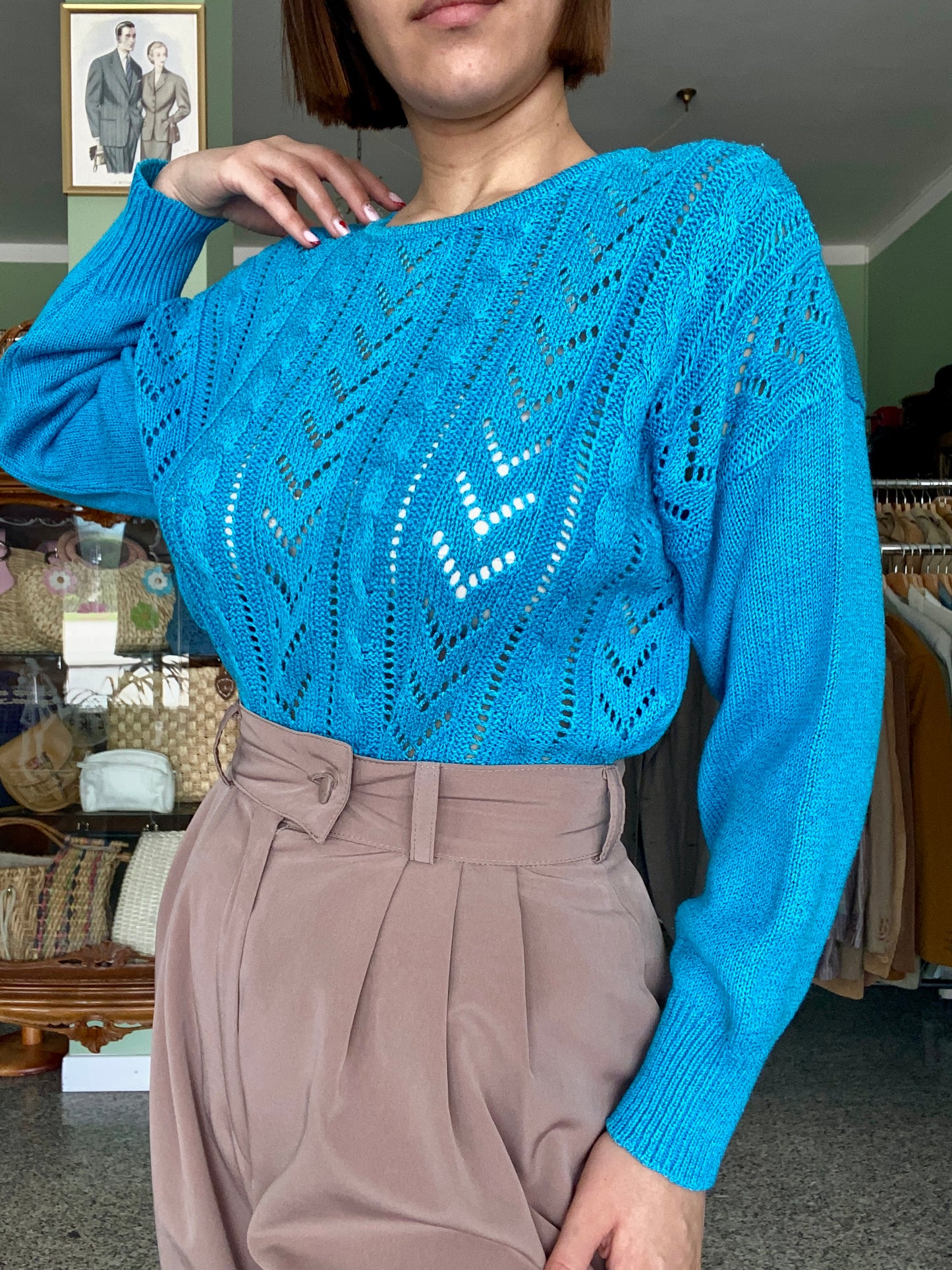 Blusa vintage traforata Mapier – Anni ’70 - TG. 42/44/46 circa