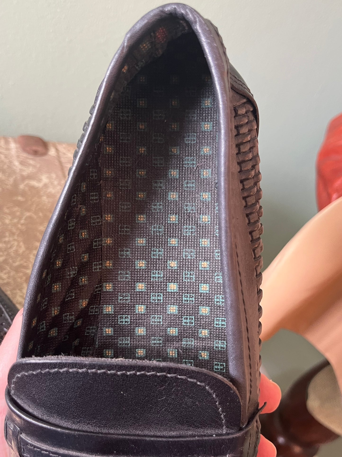 Scarpe mocassino pelle nera NOS tg. 42
