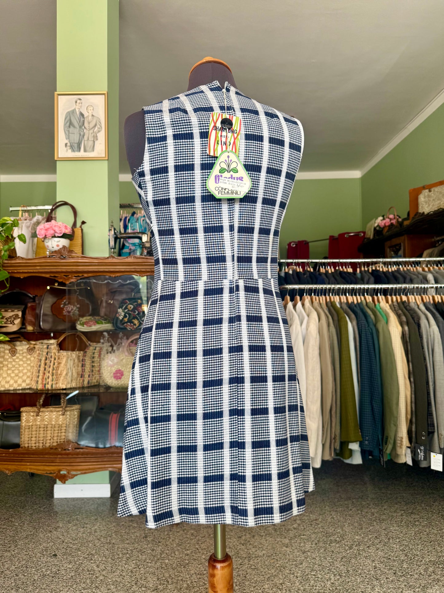 Mini dress anni ‘70 lino e seta - TG. 38