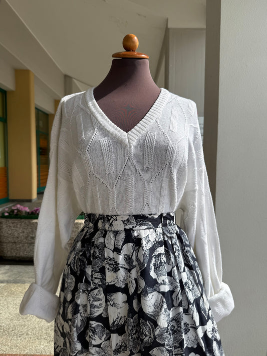 Blusa bianca in maglia - TG. 48/50
