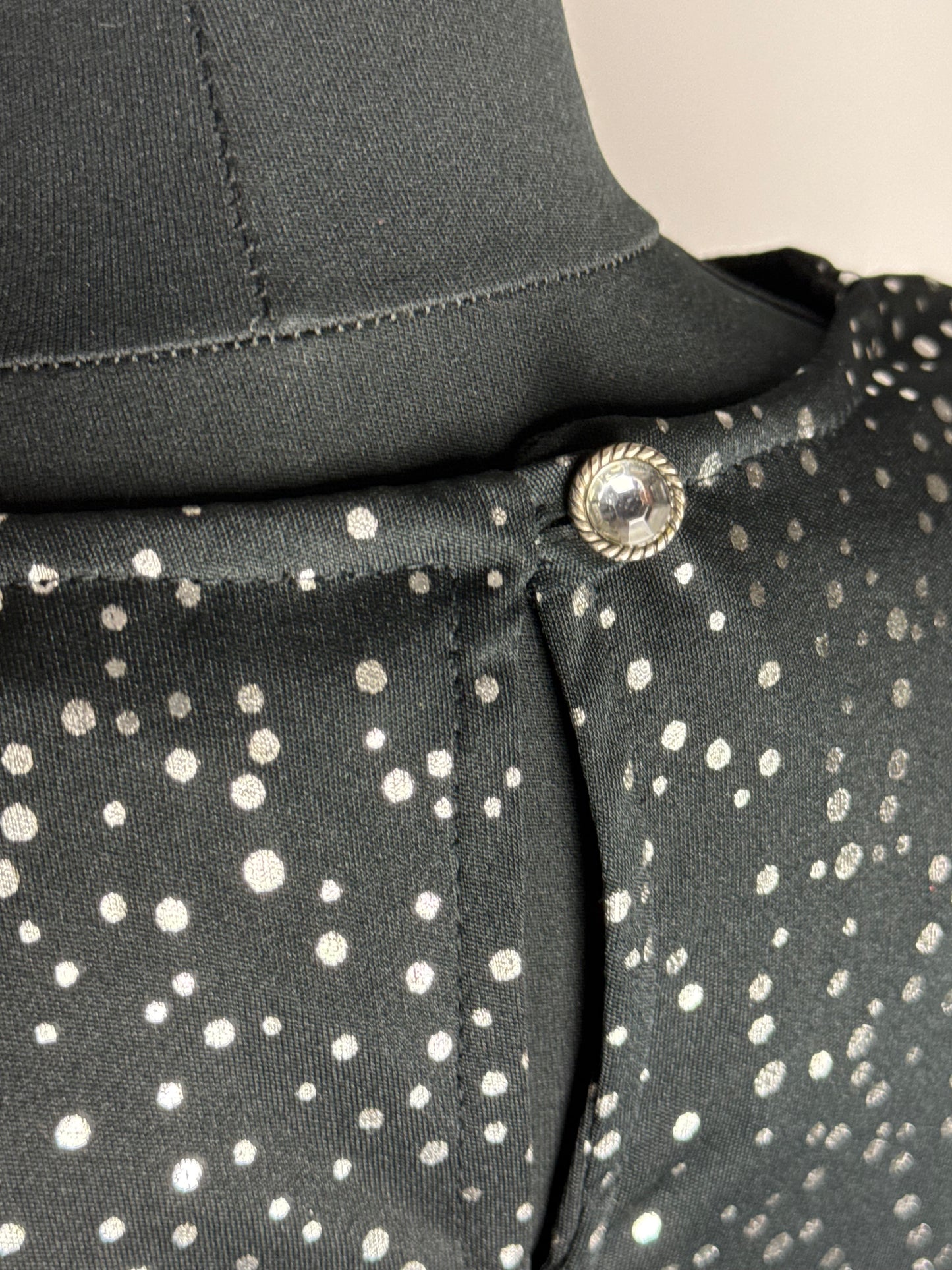 Abito anni ’80 da diva con pois argento scintillanti - TG. 40/42