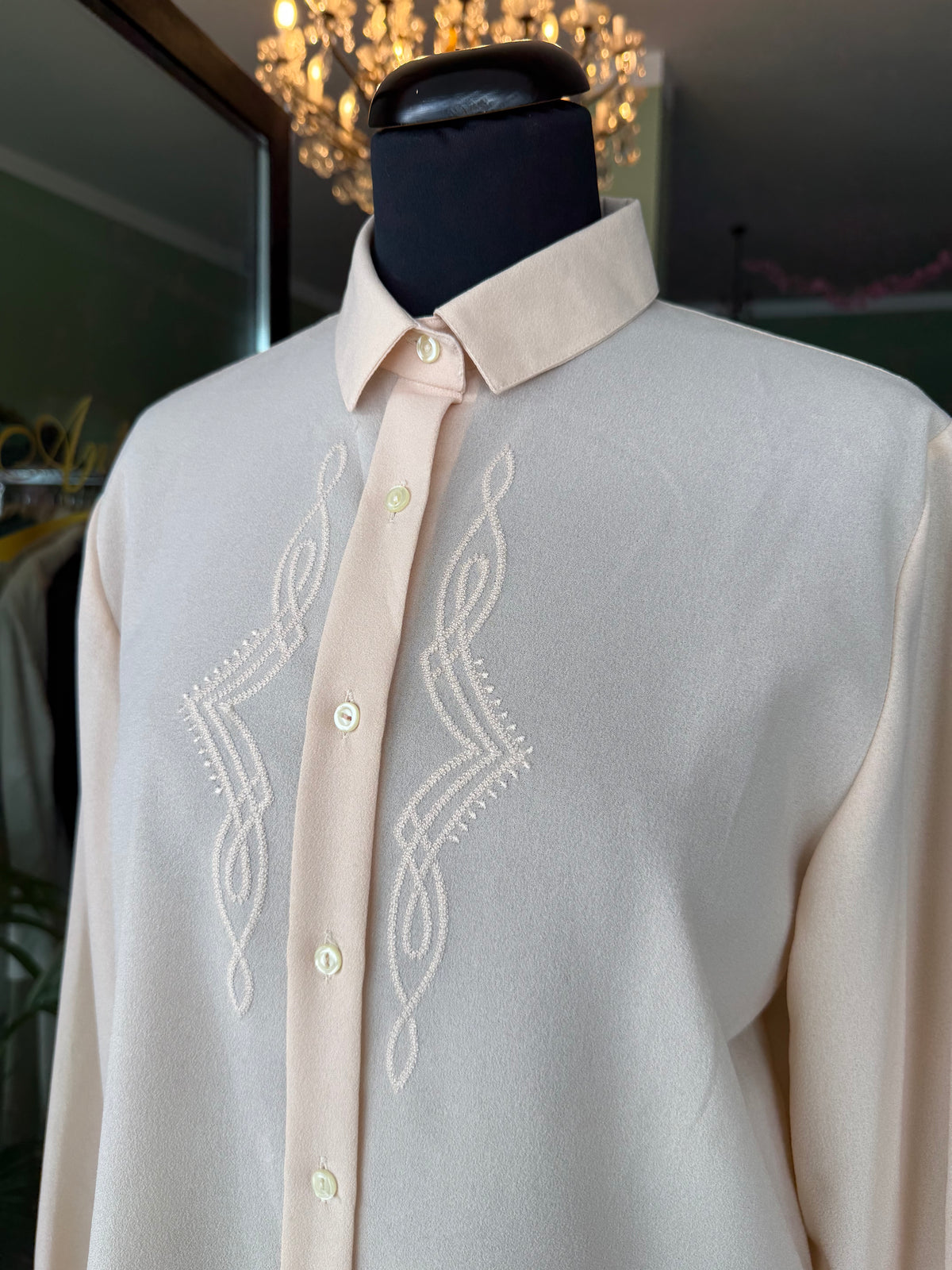 Camicia biscotto in crepe - TG. 44